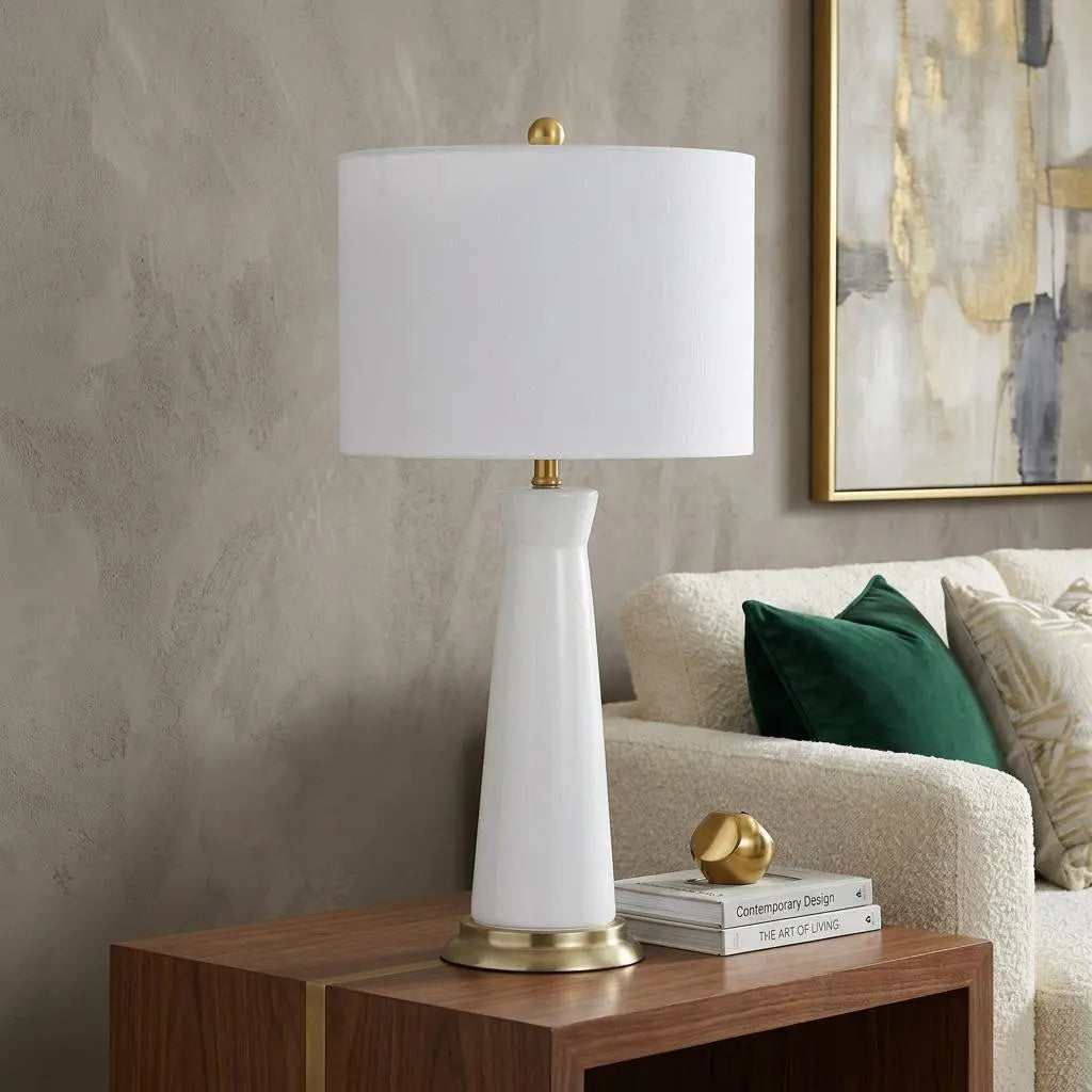 29" Gold Novelty Table Lamp With Globe Shade Homeroots Lighting