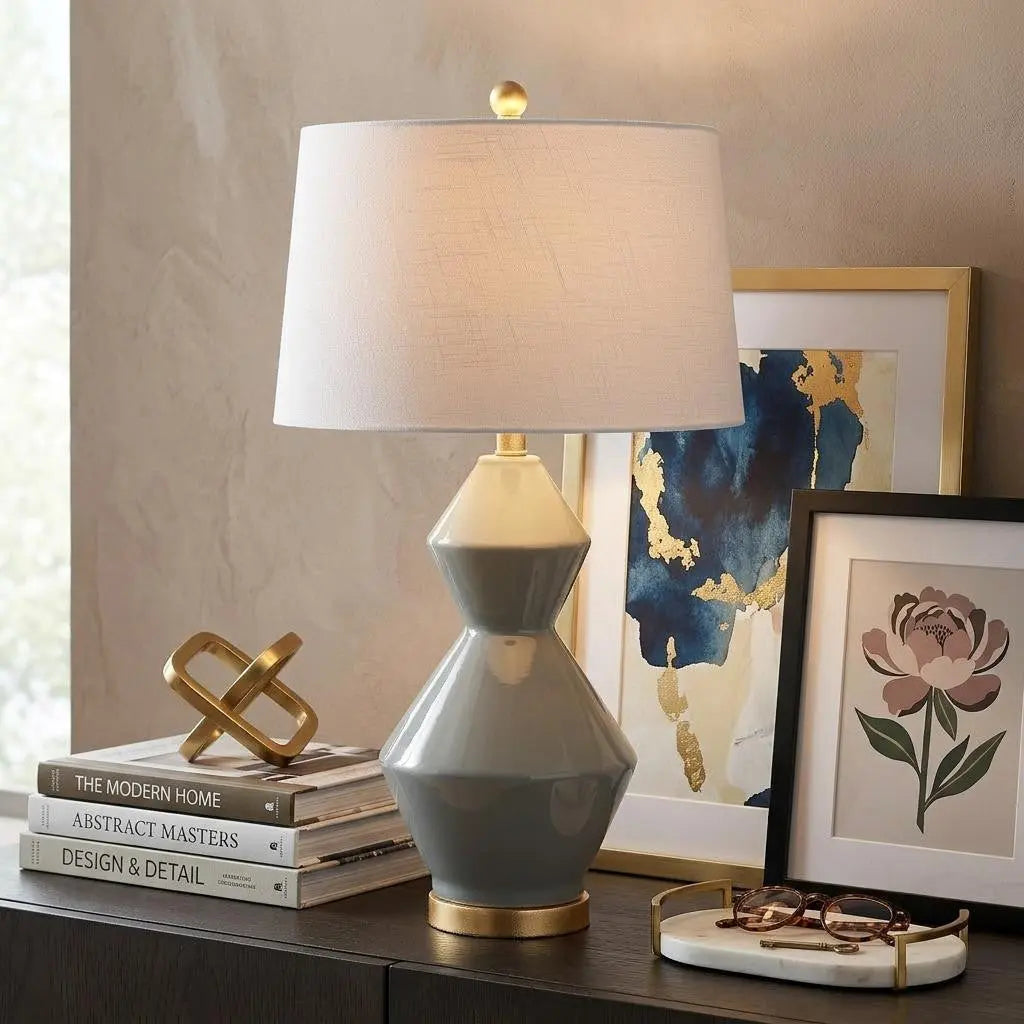 29" Gold Novelty Table Lamp With Globe Shade Homeroots Lighting