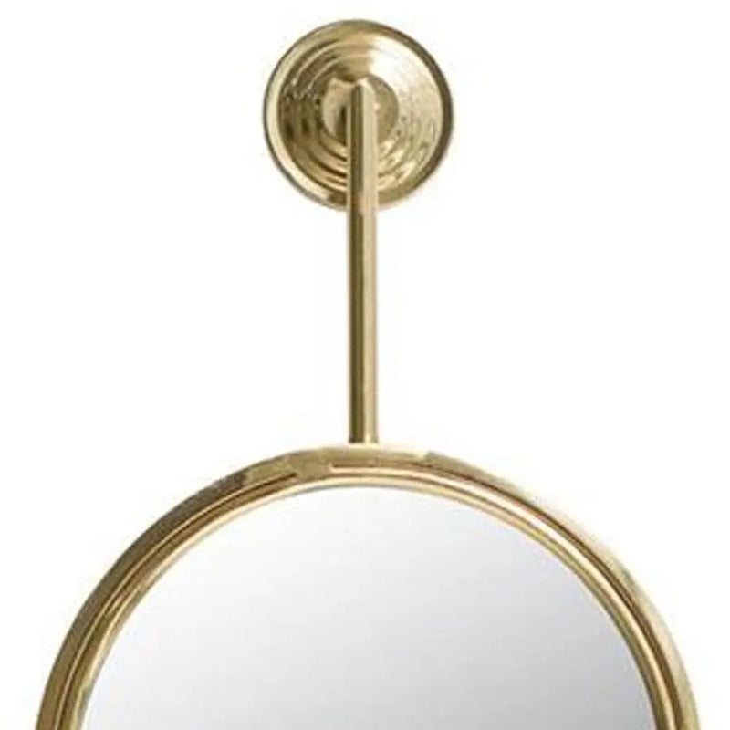 29" Gold Round Iron Framed Accent Mirror Homeroots Bed & Bath