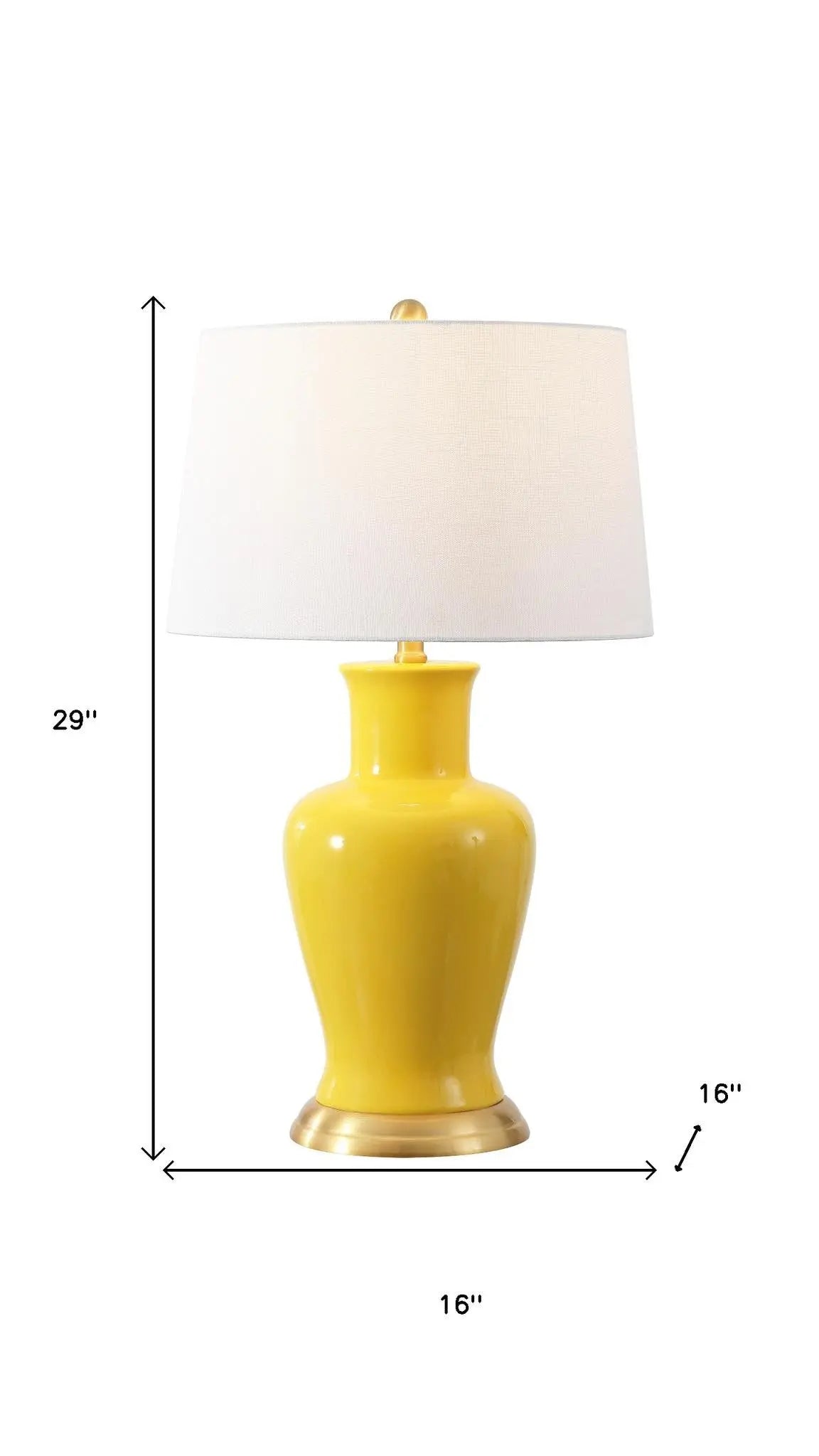 29" Gold Urn Bedside Lamp With Empire Shade Homeroots Lighting
