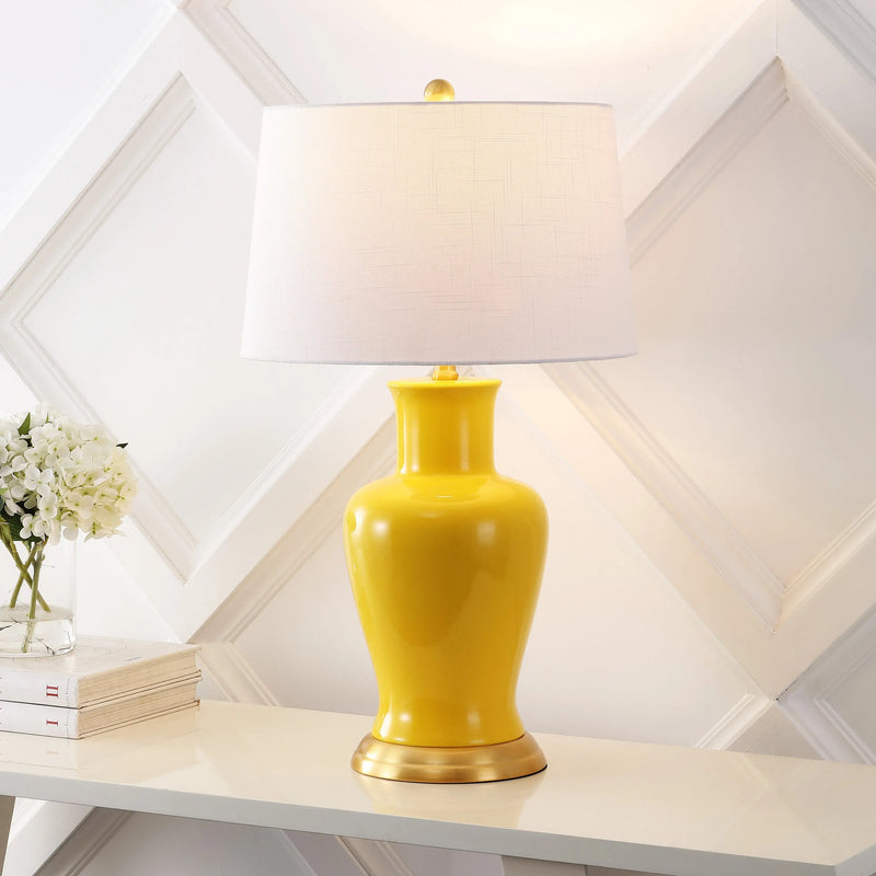29" Gold Urn Bedside Lamp With Empire Shade Homeroots Lighting