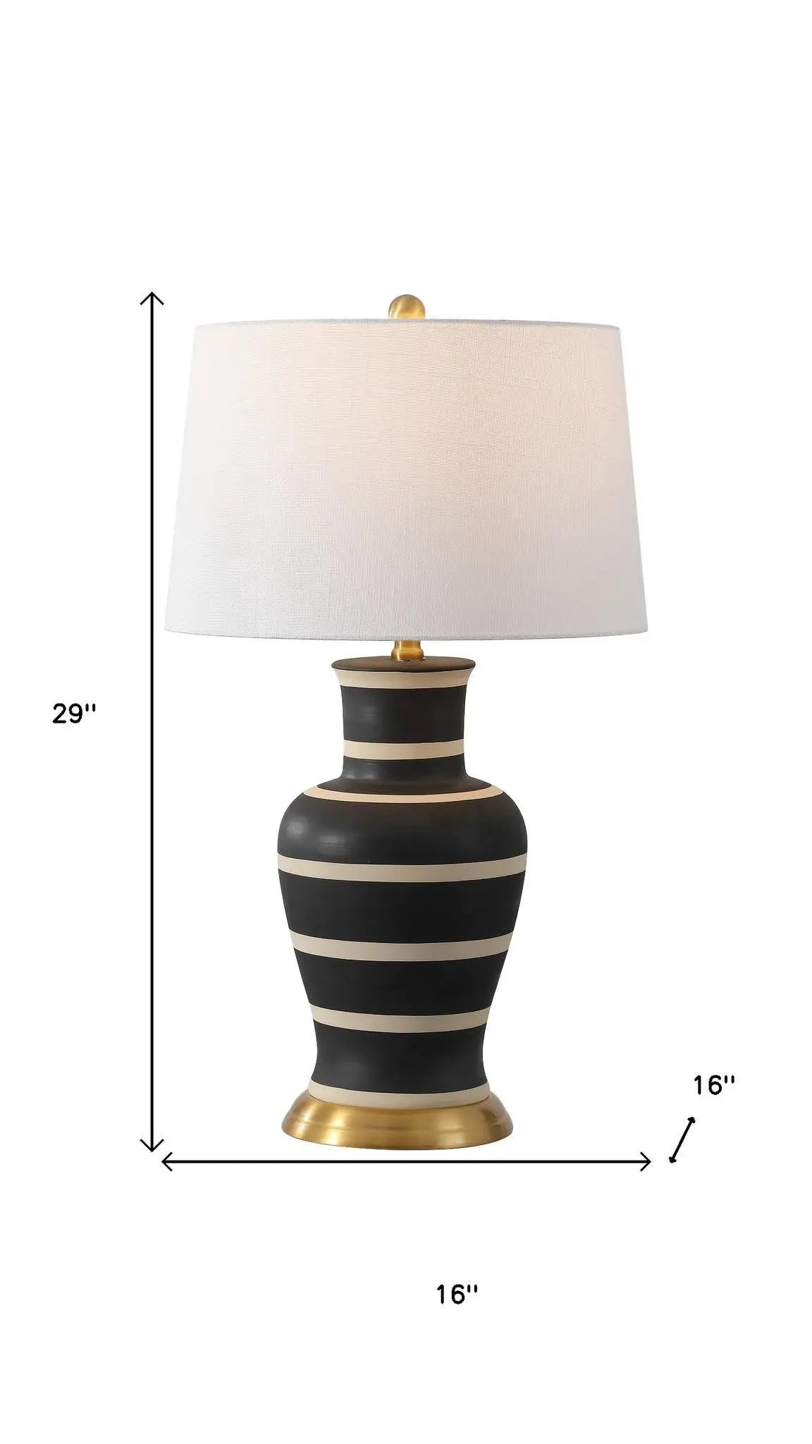 29" Gold Urn Table Lamp With Drum Shade Homeroots Lighting