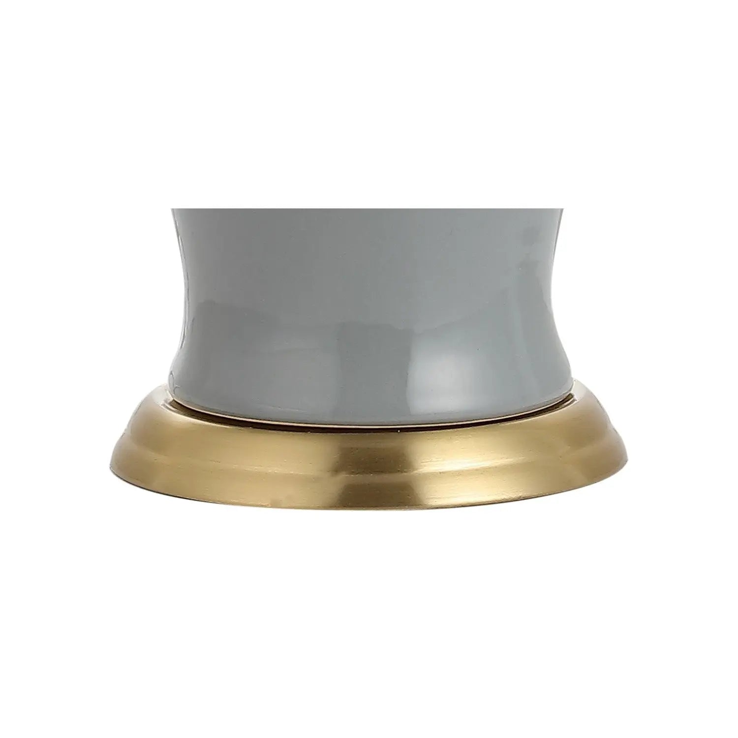 29" Gray And Gold Urn Bedside Lamp With Drum Shade Homeroots Lighting
