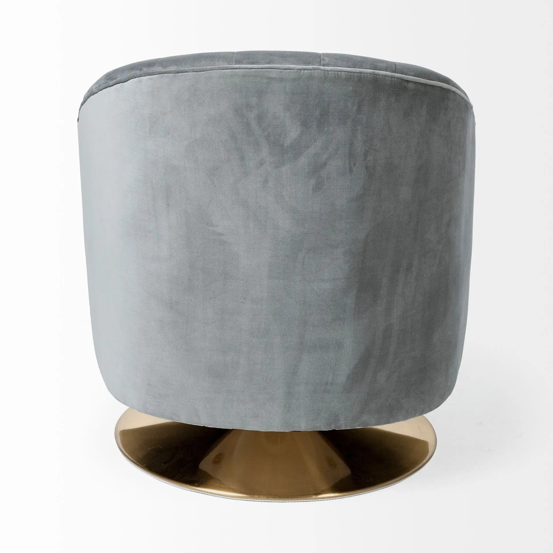 29" Gray and Copper Velvet Lounge Chair - GreatEagleInc