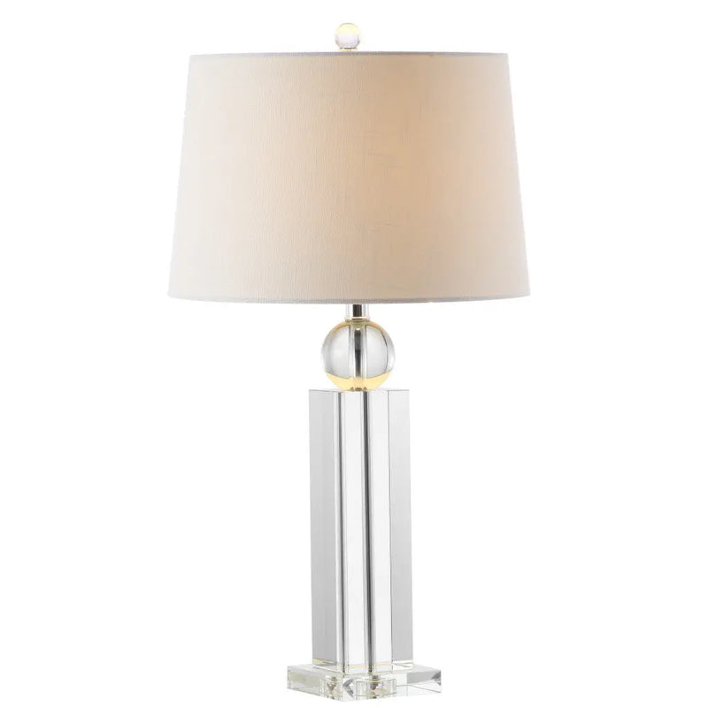 29" Silver And Clear Table Lamp With Empire Shade Homeroots Lighting
