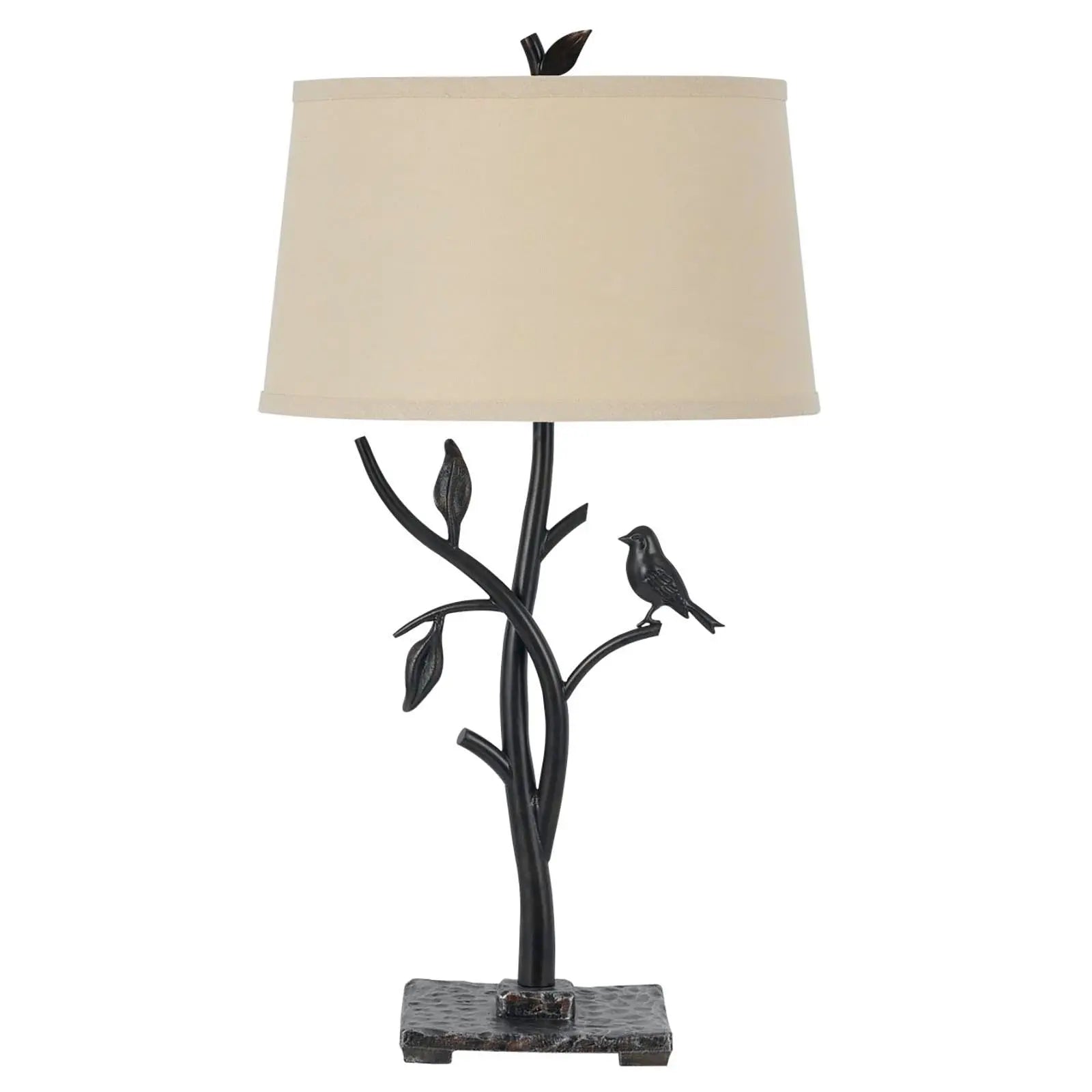 29" Tan Metal Table Lamp With Tan Empire Shade - GreatEagleInc