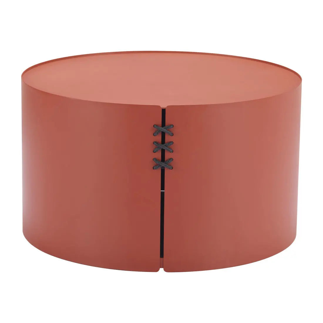 29" Terra Cotta Rounded Aluminum Outdoor Coffee Table Homeroots Outdoor