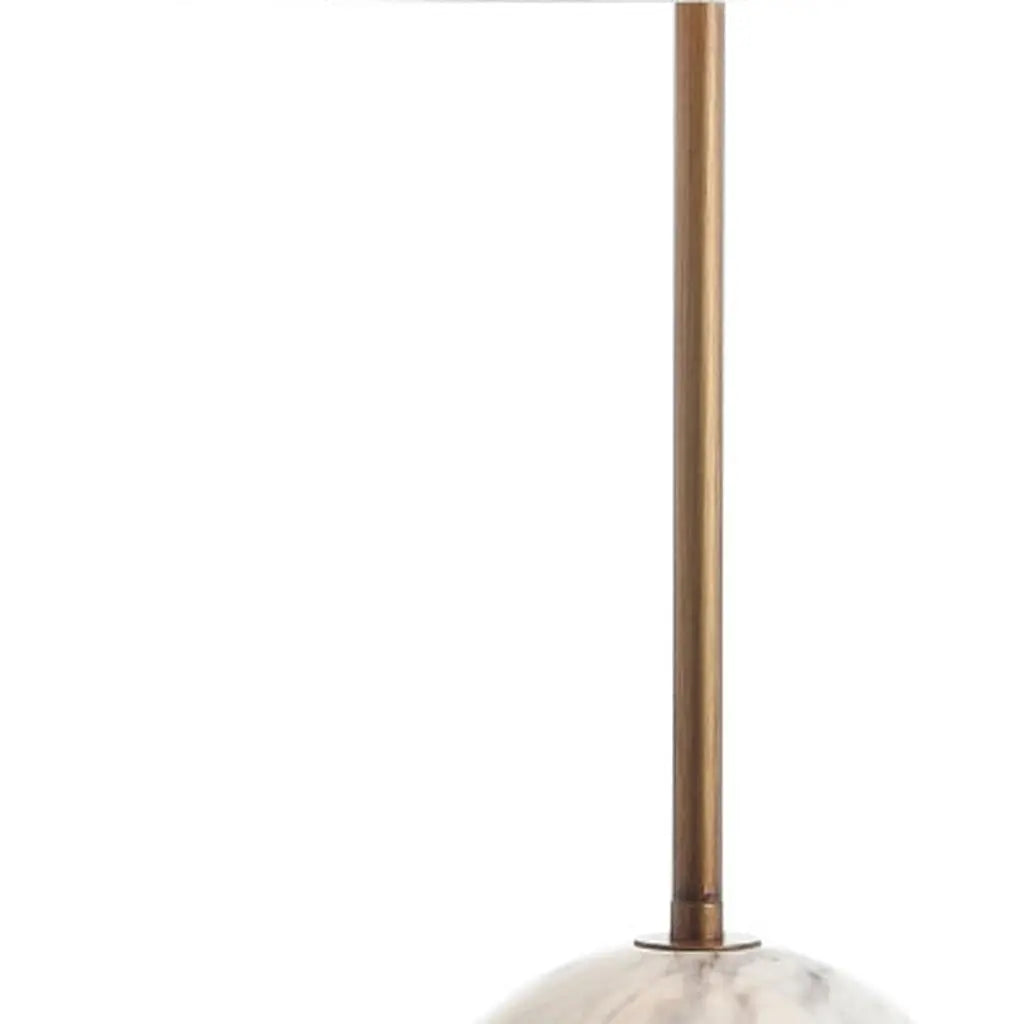 29" White Globe Table Lamp With Globe Shade Homeroots Lighting