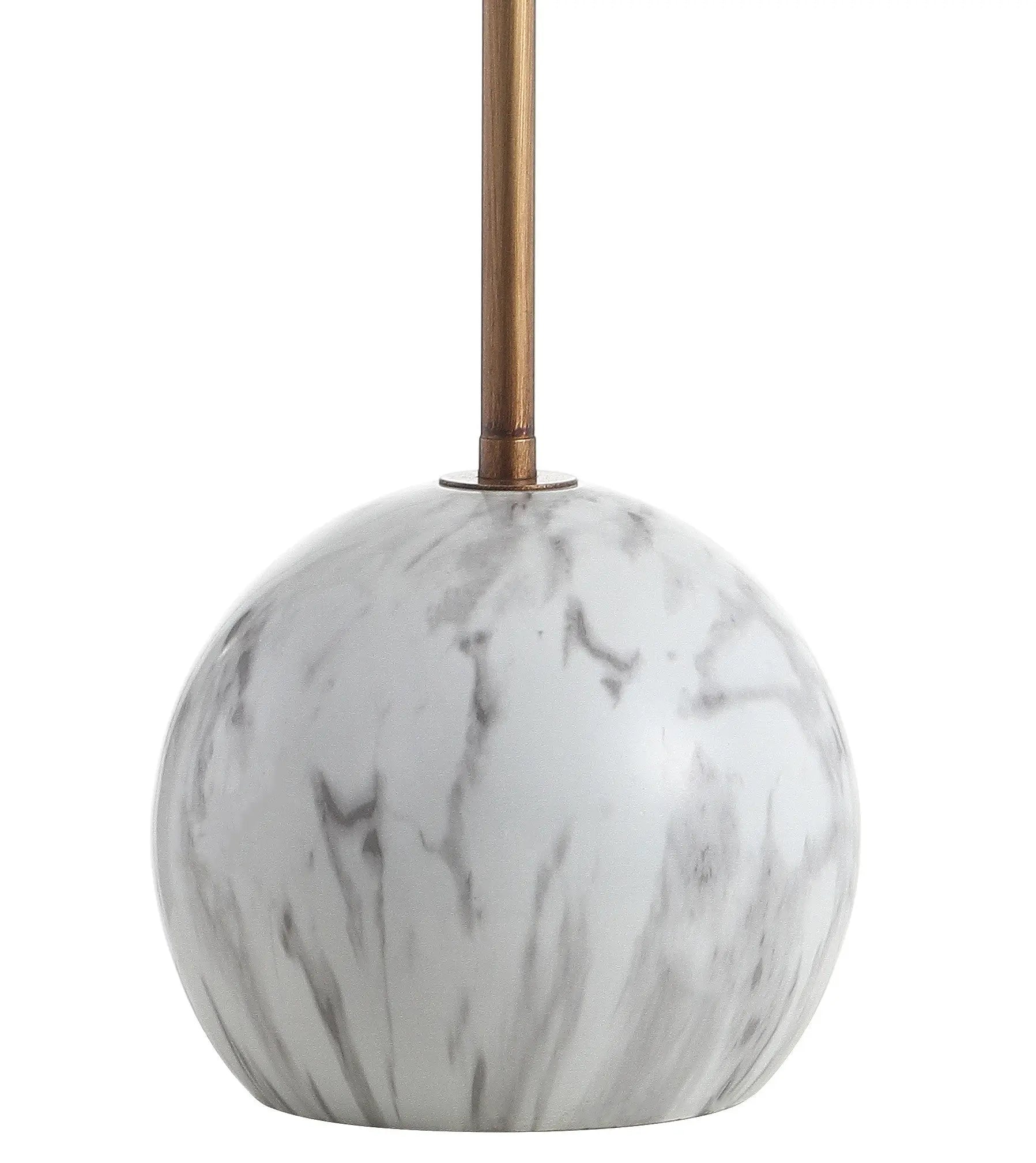29" White Globe Table Lamp With Globe Shade Homeroots Lighting