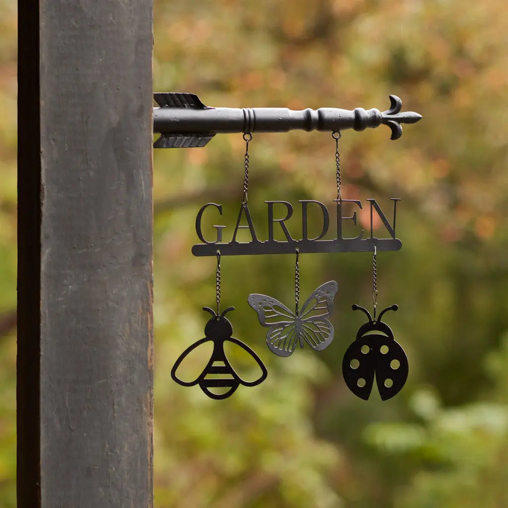 2" Black Metal Garden Sign Homeroots Outdoor
