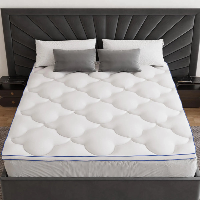 2" White Cotton King Mattress Topper - GreatEagleInc
