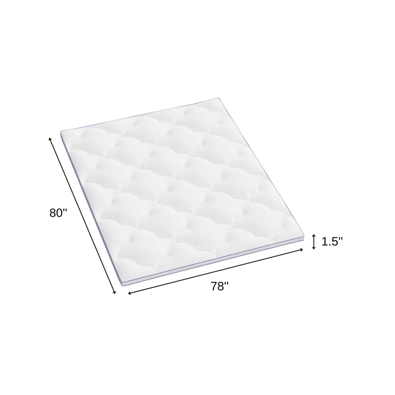 2" White Cotton King Mattress Topper - GreatEagleInc