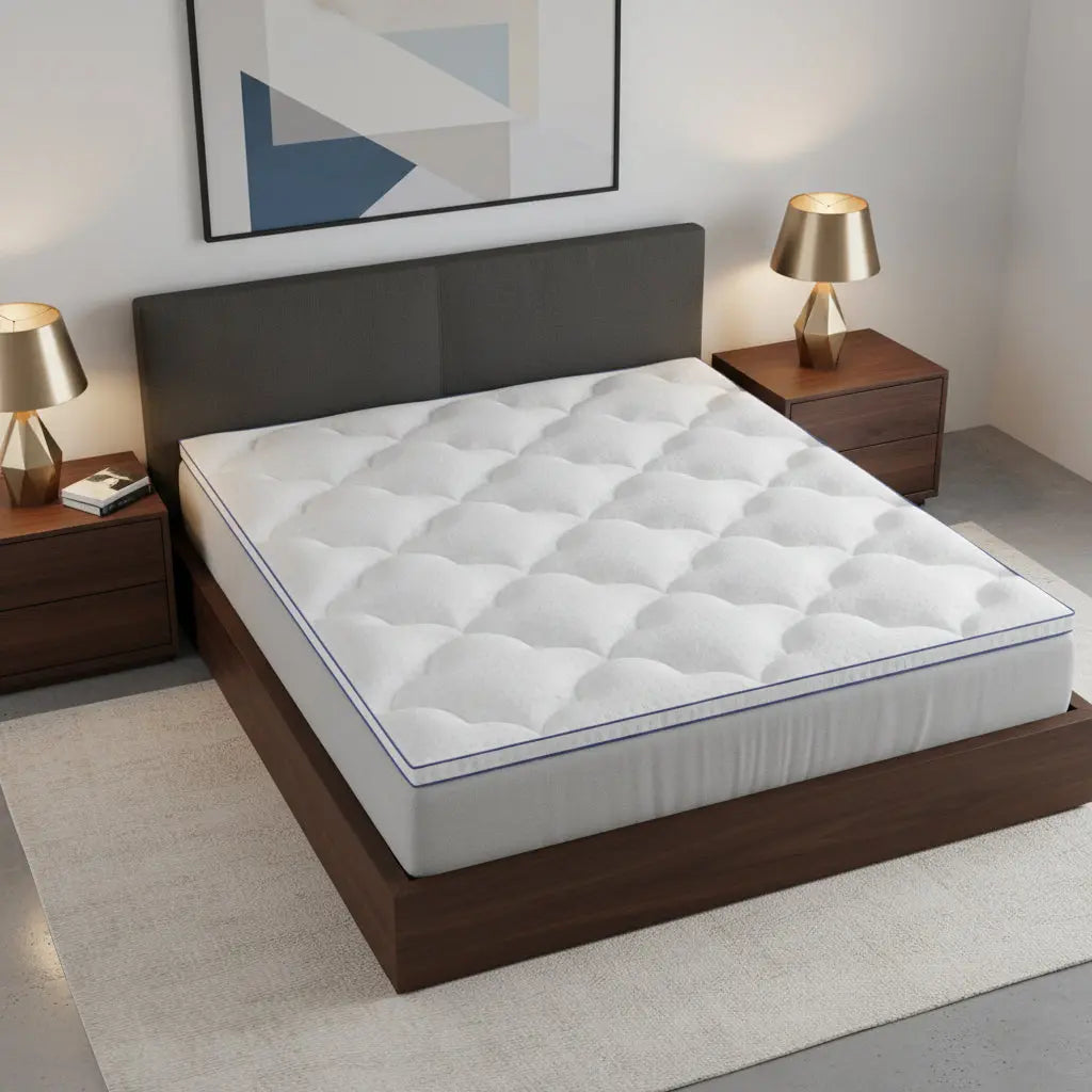 2" White Cotton King Mattress Topper - GreatEagleInc