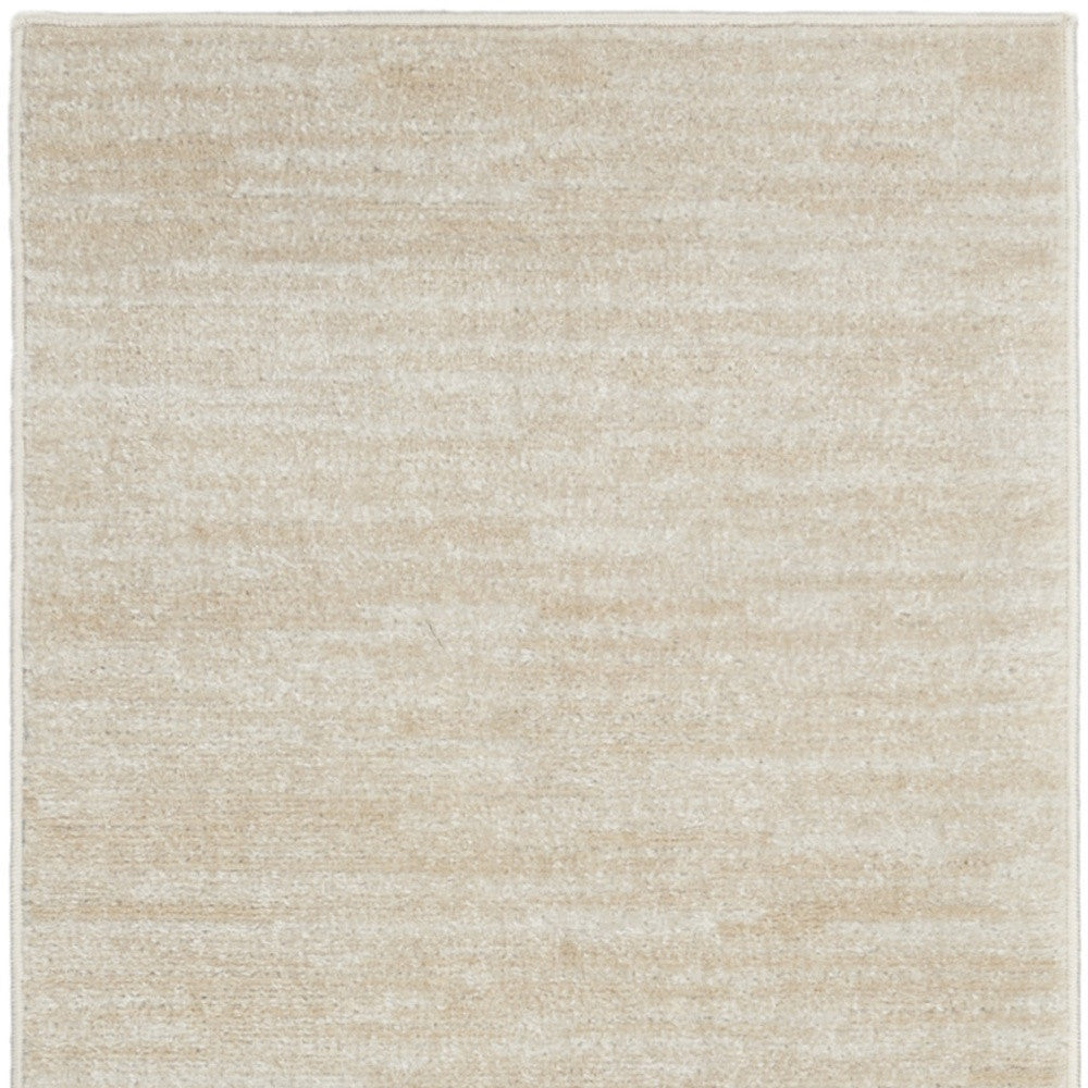 2' X 10' Ivory And Beige Non Skid Indoor Outdoor Runner Rug - GreatEagleInc