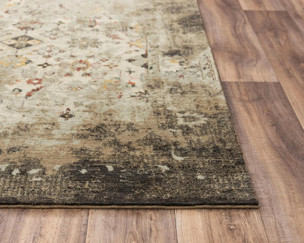 2' X 3' Beige Brown Apricot And Ivory New Zealand Lambs Wool Oriental Hand Carved Handmade Area Rug Homeroots Home Decor