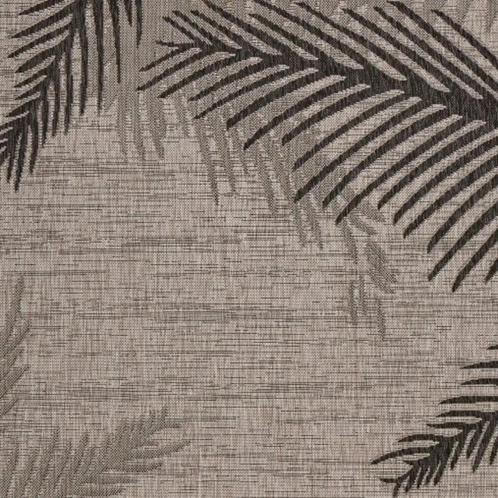 2' X 3' Beige Palm Leaf Indoor Outdoor Area Rug Homeroots Outdoor