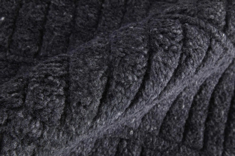 2' X 3' Black And Gray Wool Hand Knotted Area Rug Homeroots Home Decor