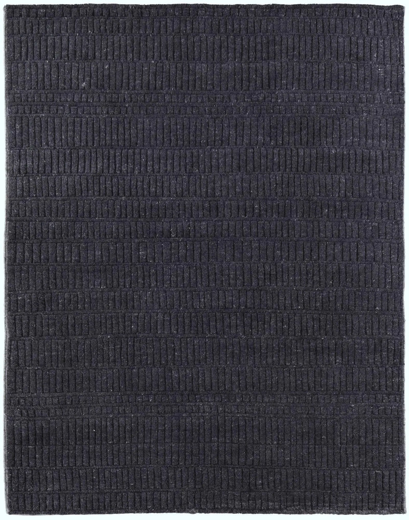 2' X 3' Black And Gray Wool Hand Knotted Area Rug Homeroots Home Decor