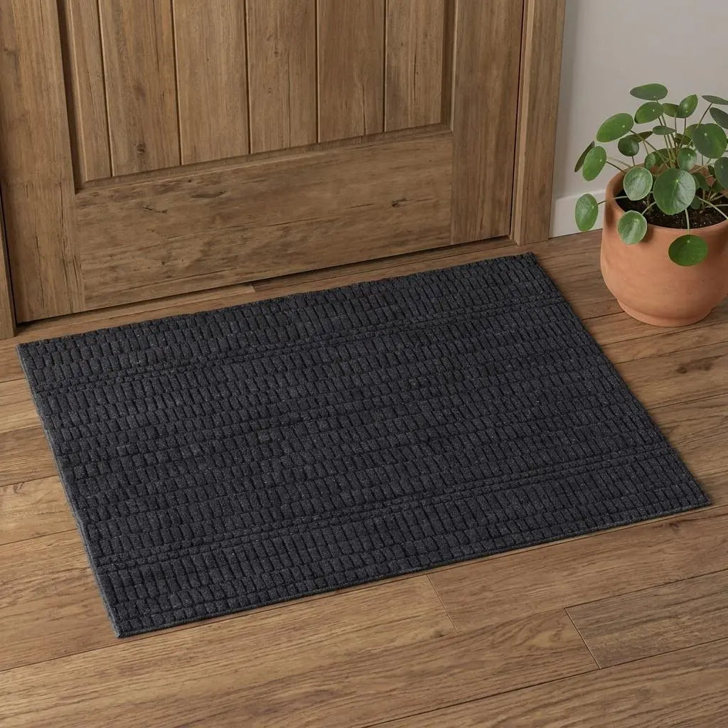 2' X 3' Black And Gray Wool Hand Knotted Area Rug Homeroots Home Decor