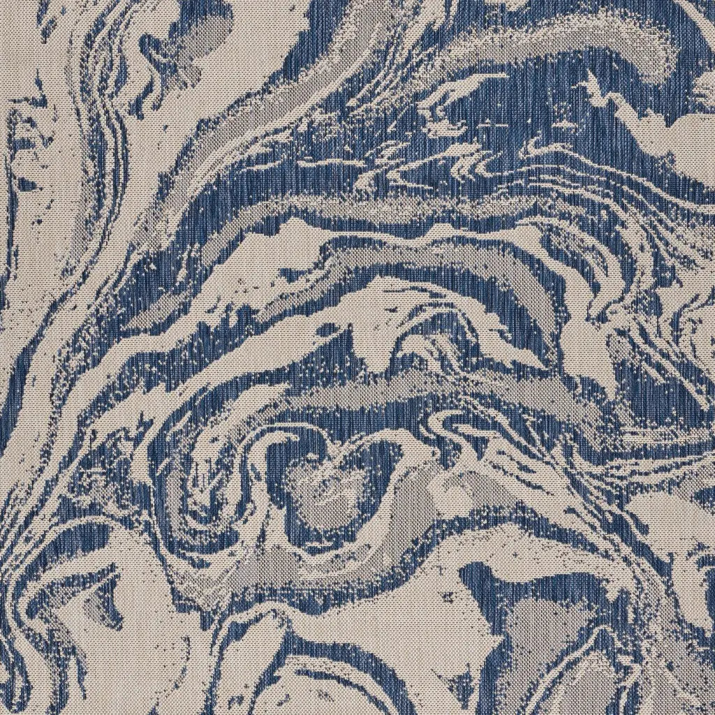 2' X 3' Blue And Gray Indoor Outdoor Area Rug Homeroots Outdoor