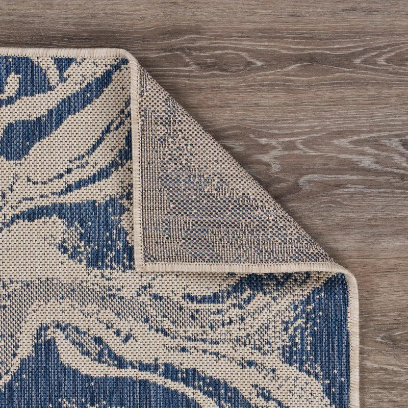 2' X 3' Blue And Gray Indoor Outdoor Area Rug Homeroots Outdoor