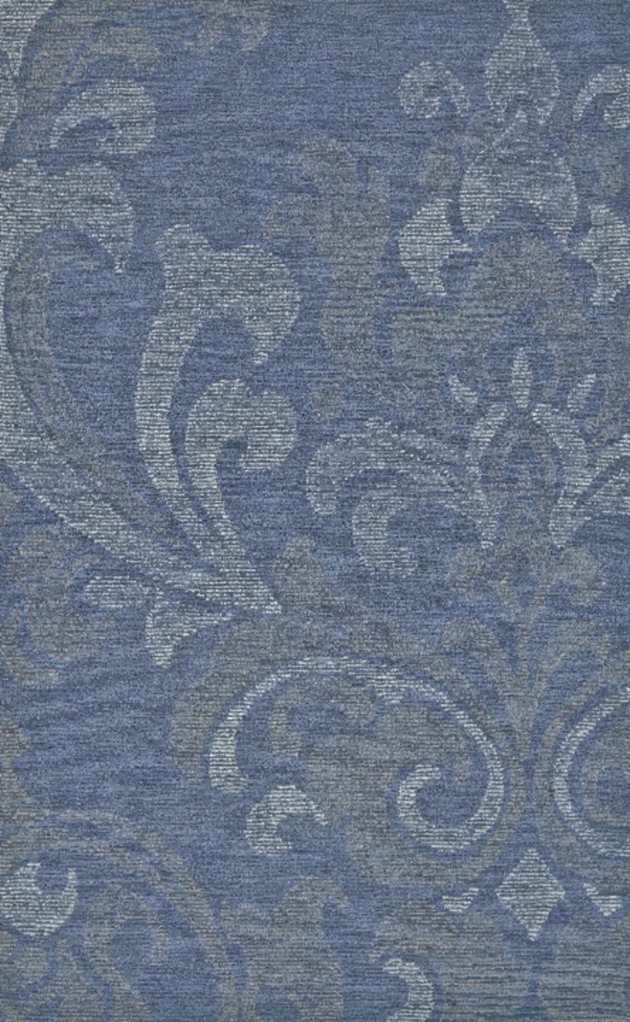 2' X 3' Blue And Gray Wool Floral Hand Tufted Area Rug Homeroots Home Decor