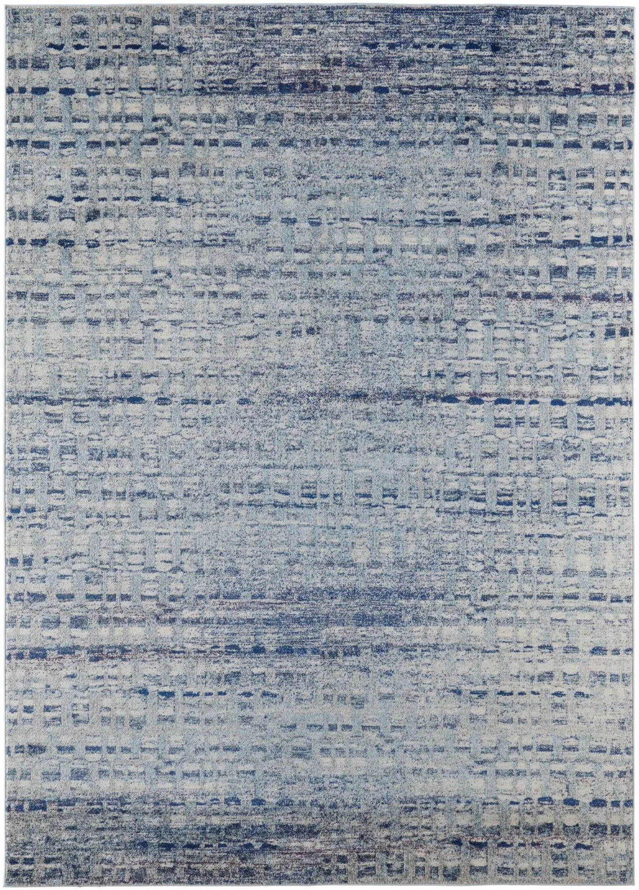 2' X 3' Blue And Ivory Abstract Area Rug Homeroots Home Decor