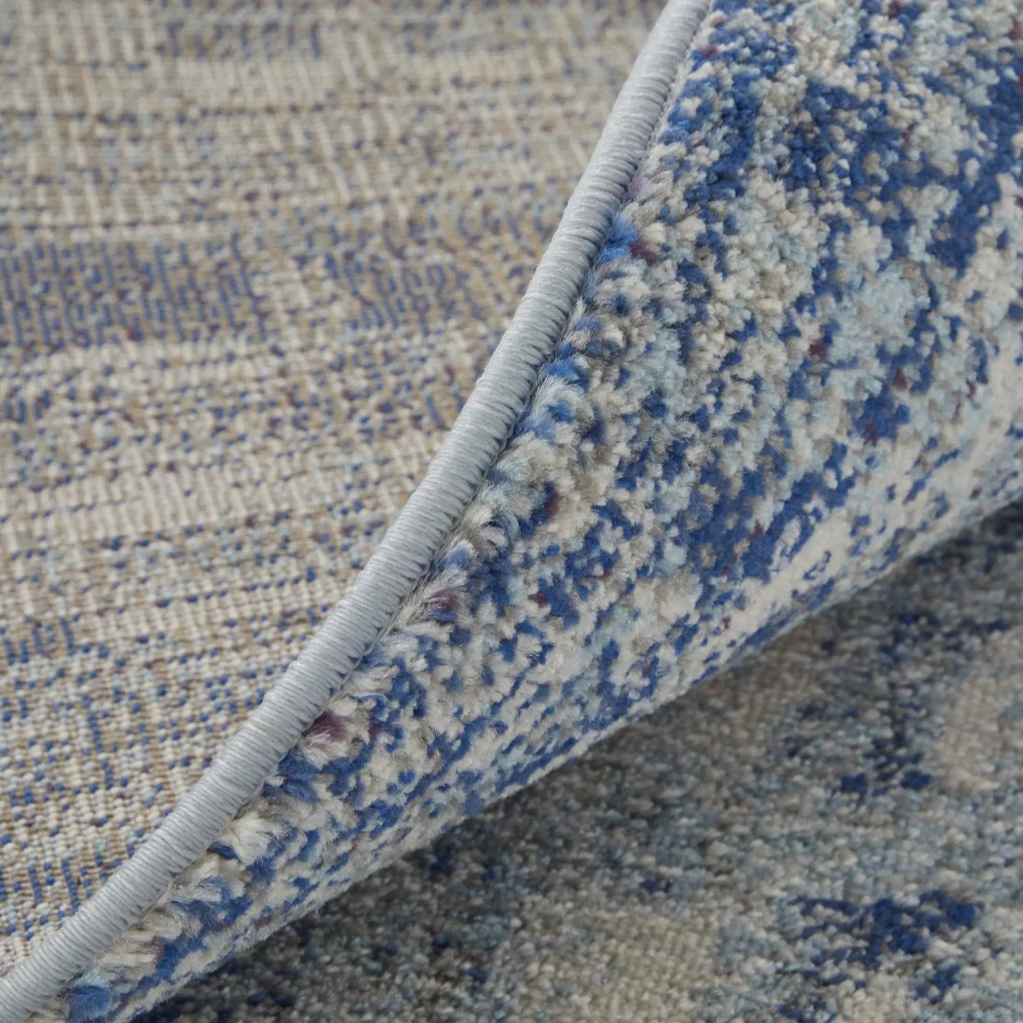 2' X 3' Blue And Ivory Abstract Area Rug Homeroots Home Decor