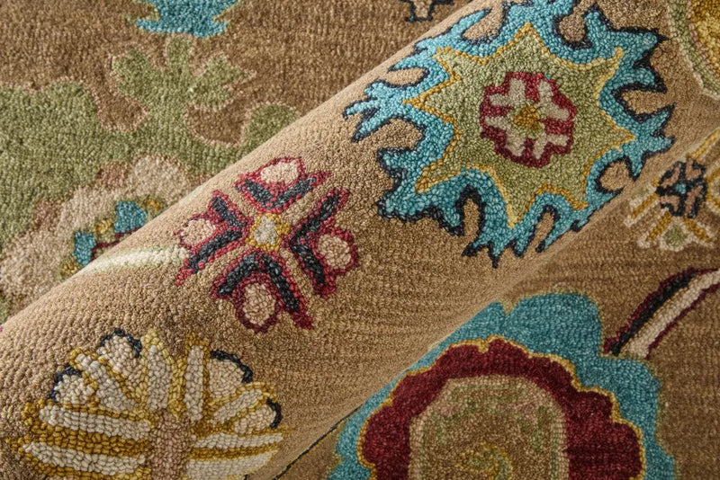 2' X 3' Blue And Ivory Wool Floral Hand Tufted Area Rug Homeroots Home Decor