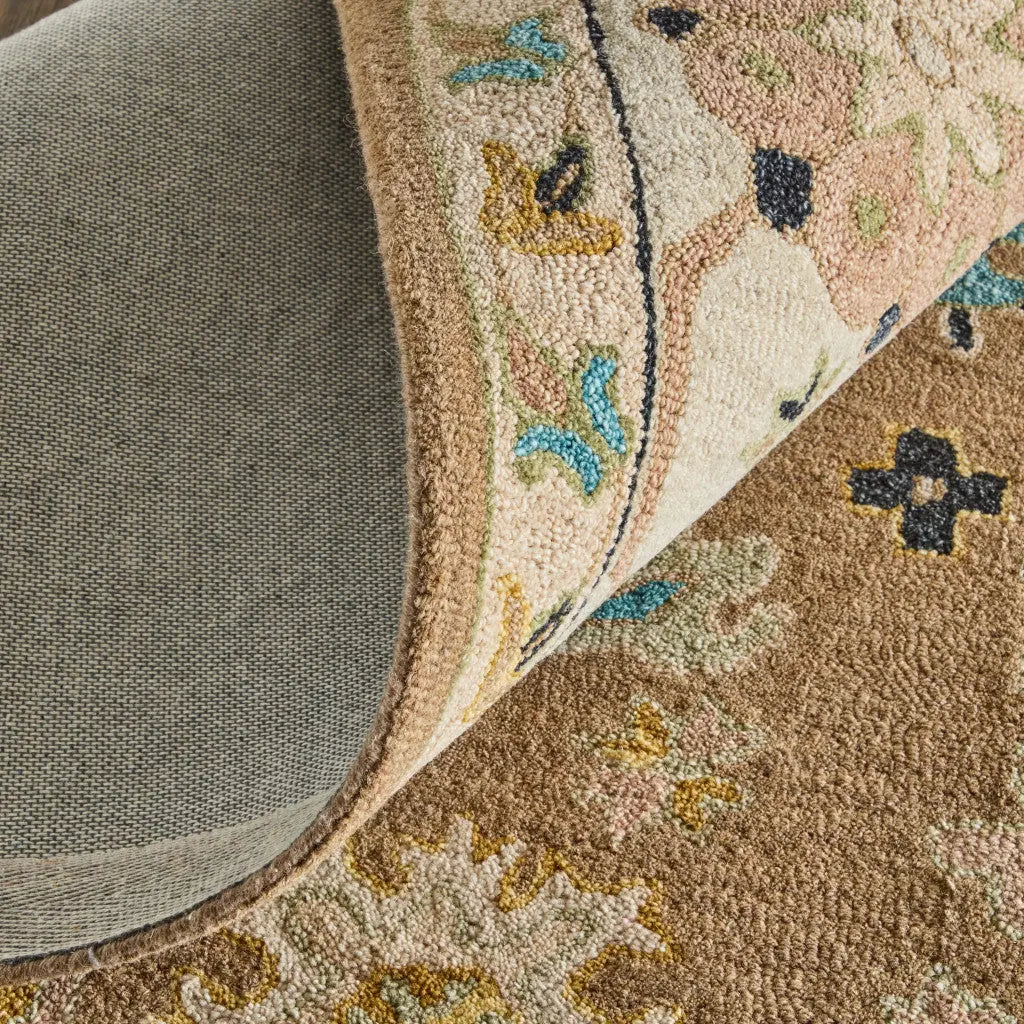 2' X 3' Blue And Ivory Wool Floral Hand Tufted Area Rug Homeroots Home Decor