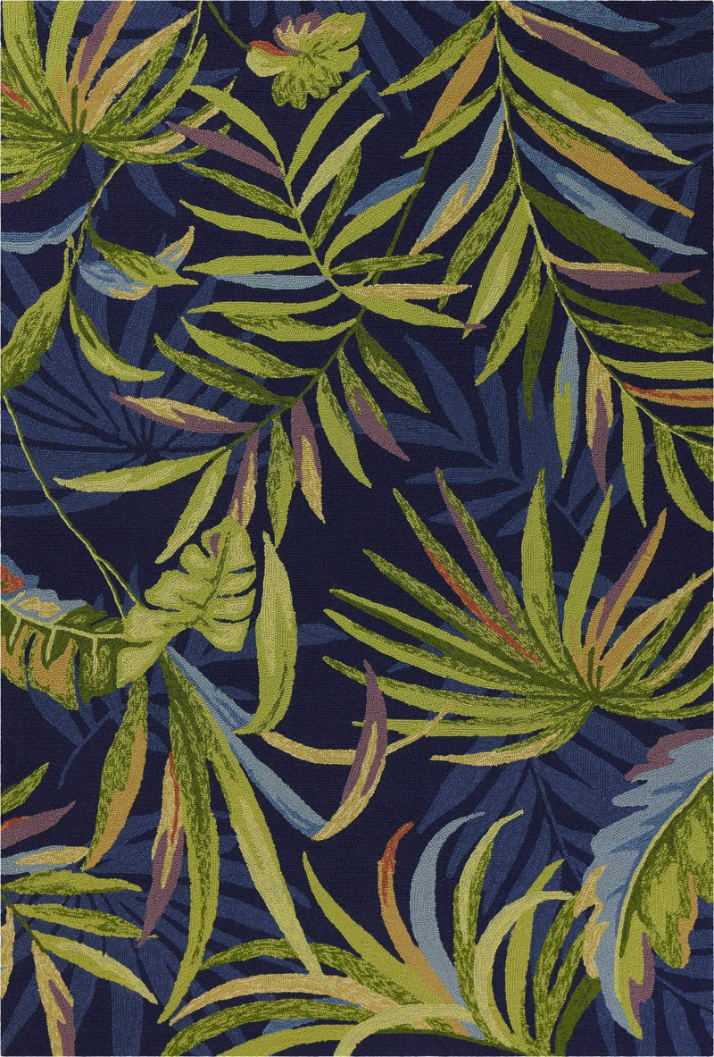 2' X 3' Blue Floral Handmade Indoor Outdoor Area Rug Homeroots Outdoor