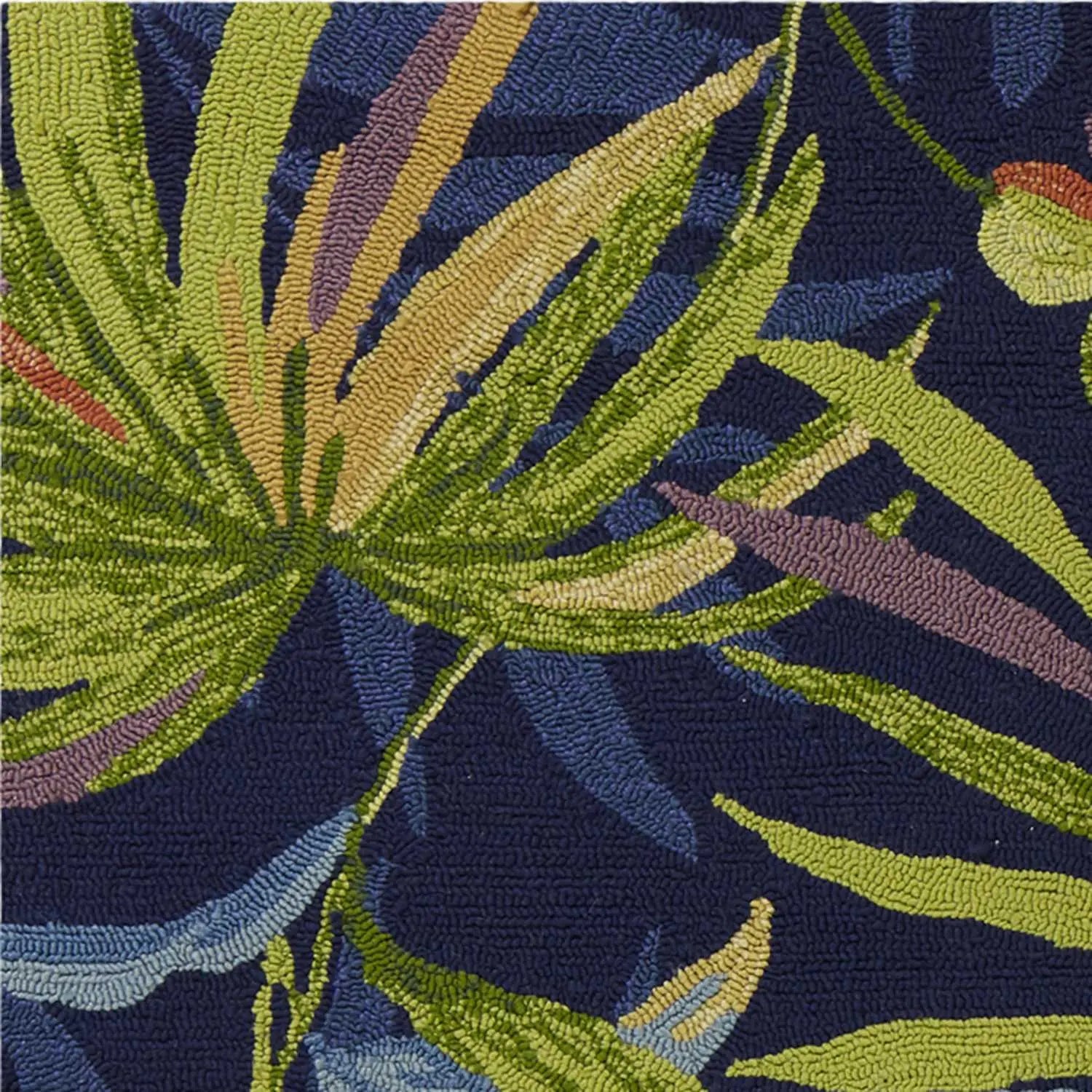 2' X 3' Blue Floral Handmade Indoor Outdoor Area Rug Homeroots Outdoor