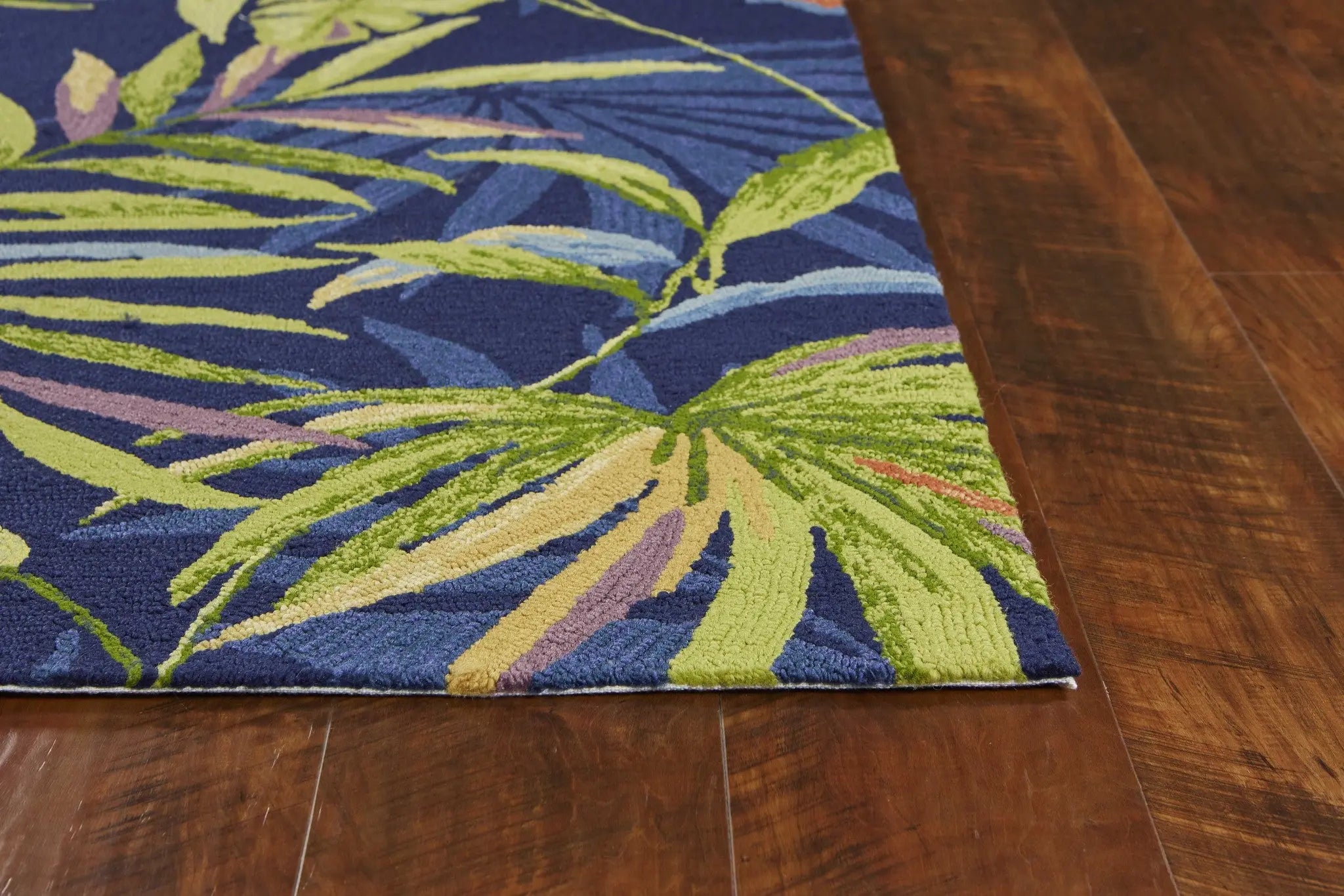 2' X 3' Blue Floral Handmade Indoor Outdoor Area Rug Homeroots Outdoor