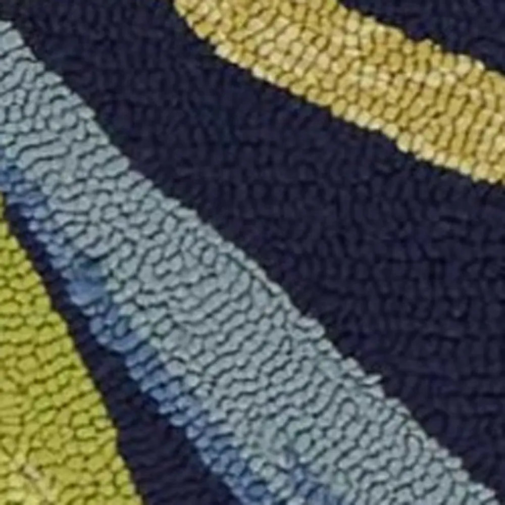 2' X 3' Blue Floral Handmade Indoor Outdoor Area Rug Homeroots Outdoor