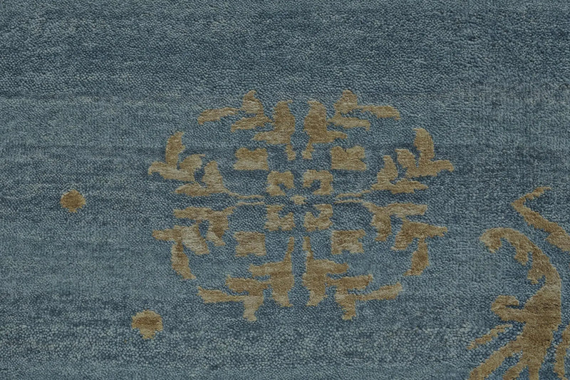 2' X 3' Blue Green And Tan Striped Hand Knotted Area Rug Homeroots Home Decor
