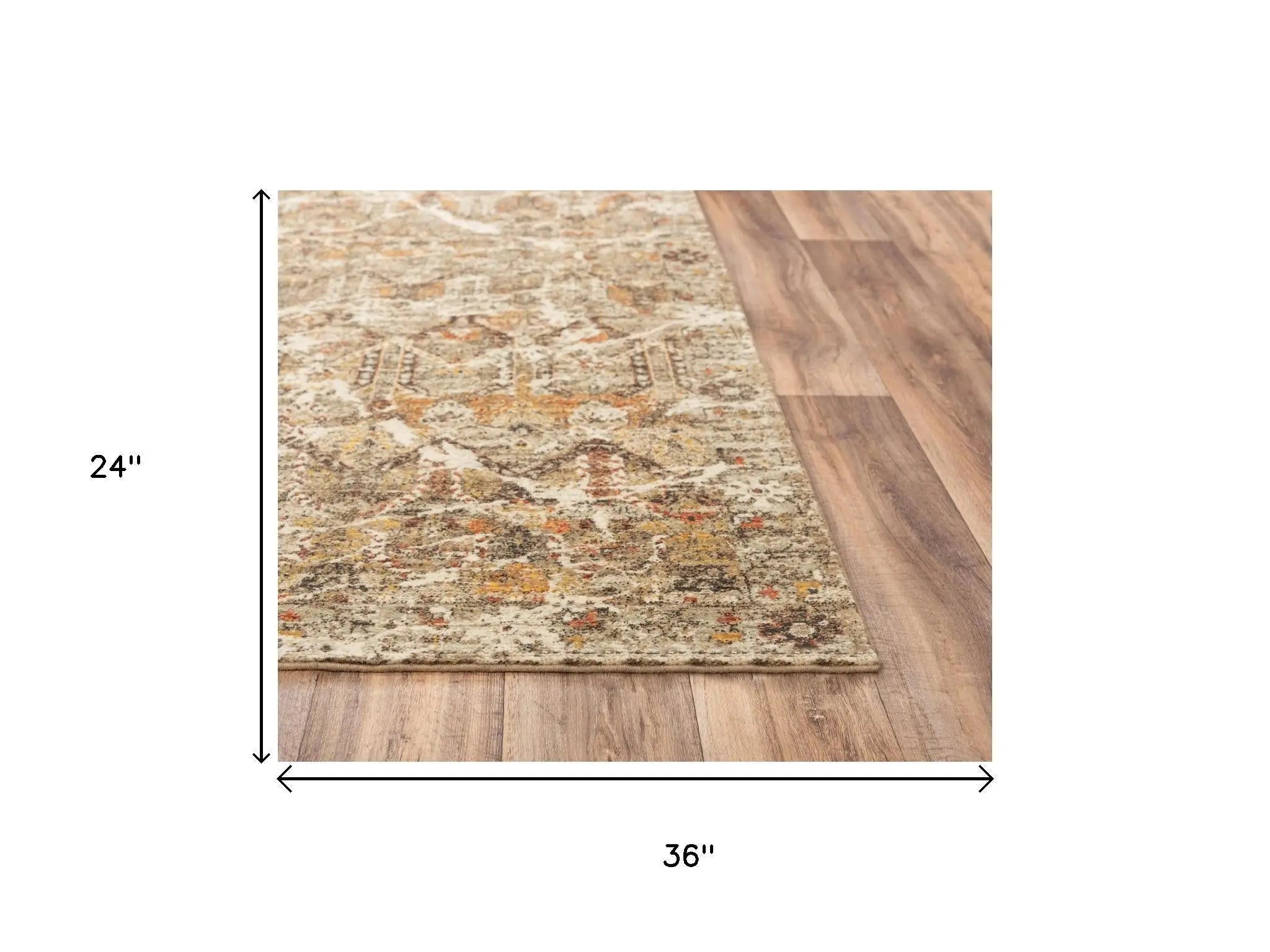 2' X 3' Brown Beige Ivory And Green New Zealand Lambs Wool Abstract Hand Carved Handmade Area Rug Homeroots Home Decor