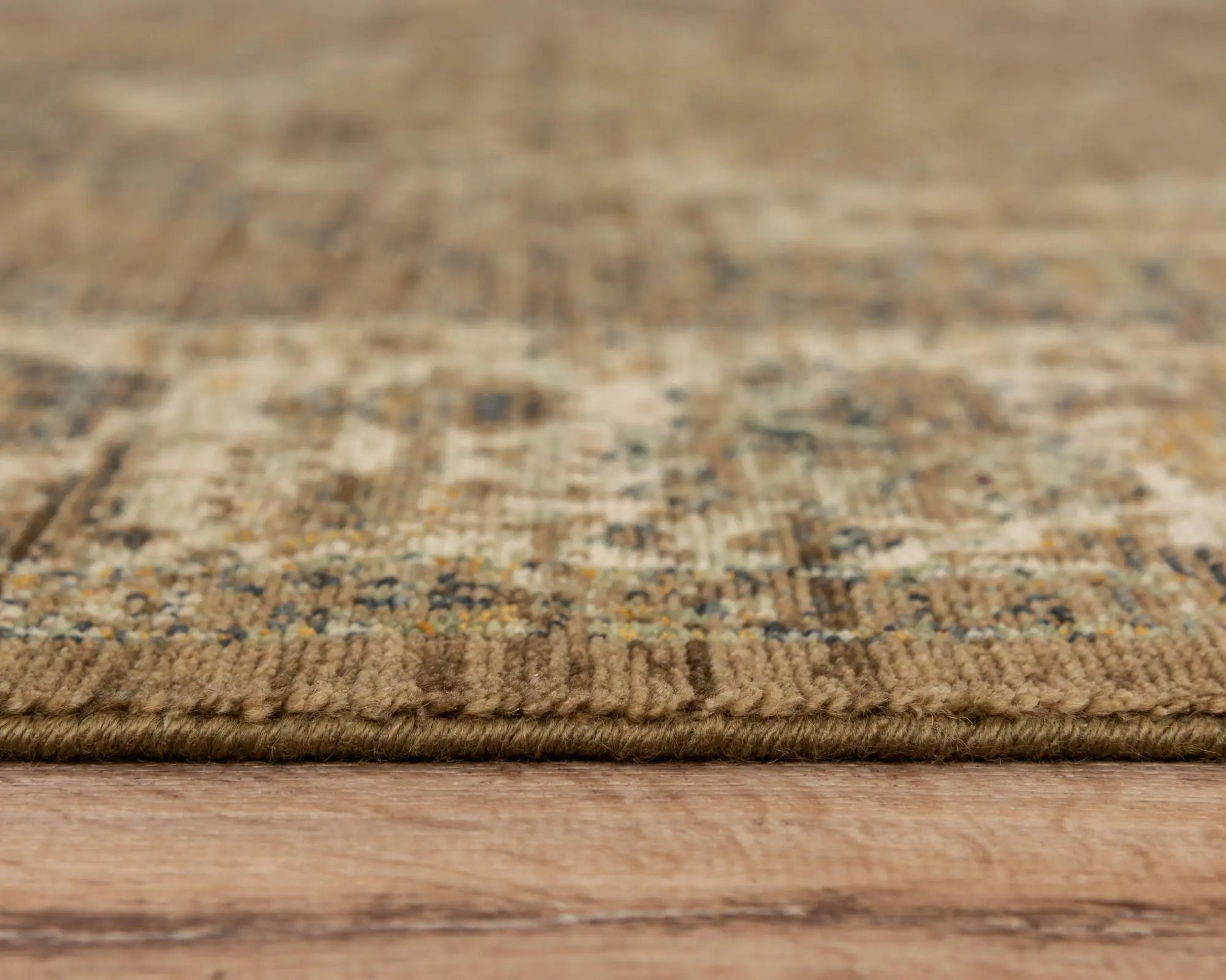 2' X 3' Brown Beige Ivory And Green Wool Oriental Hand Carved Handmade Area Rug Homeroots Home Decor
