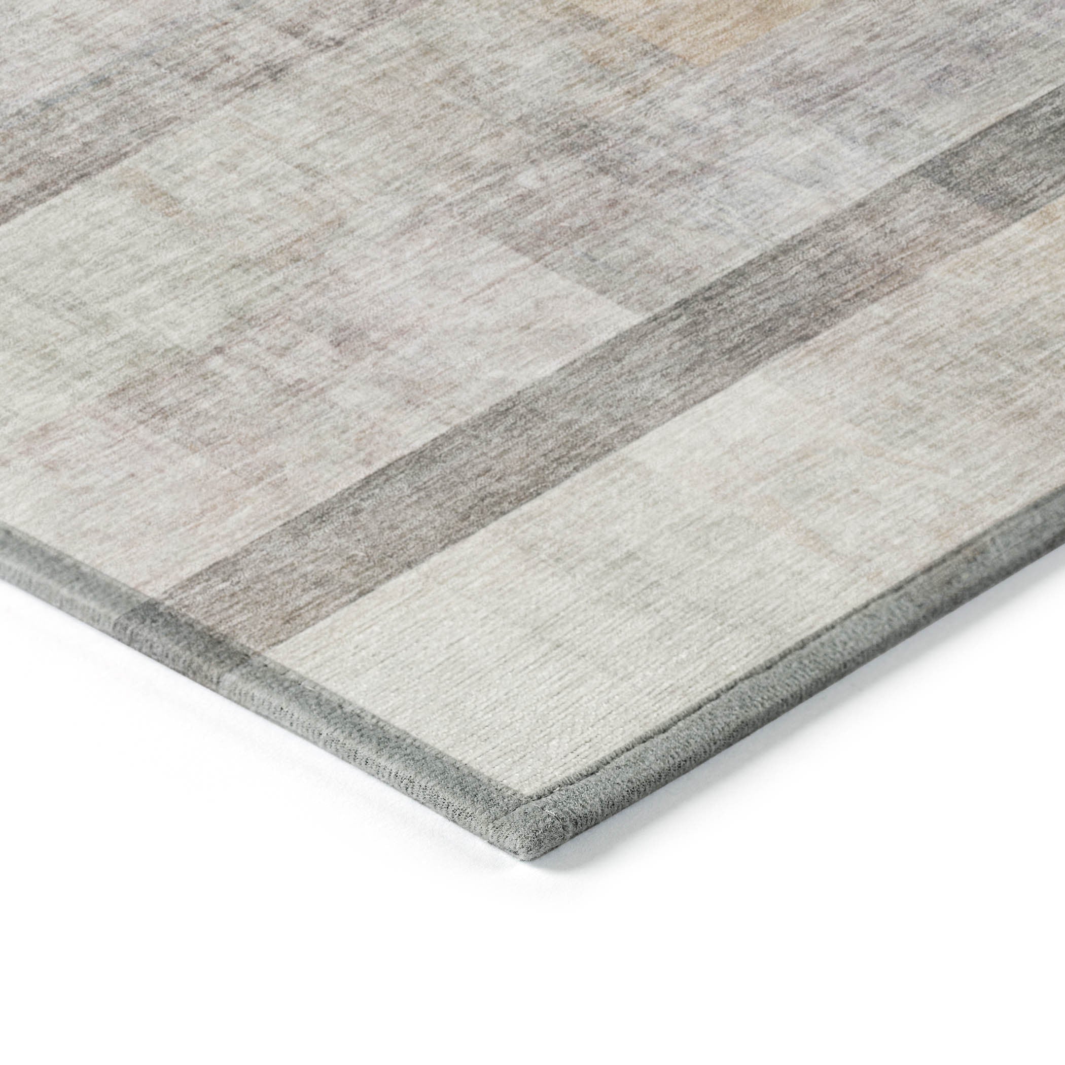 2' X 3' Brown Ombre Washable Non Skid Indoor Outdoor Area Rug - GreatEagleInc