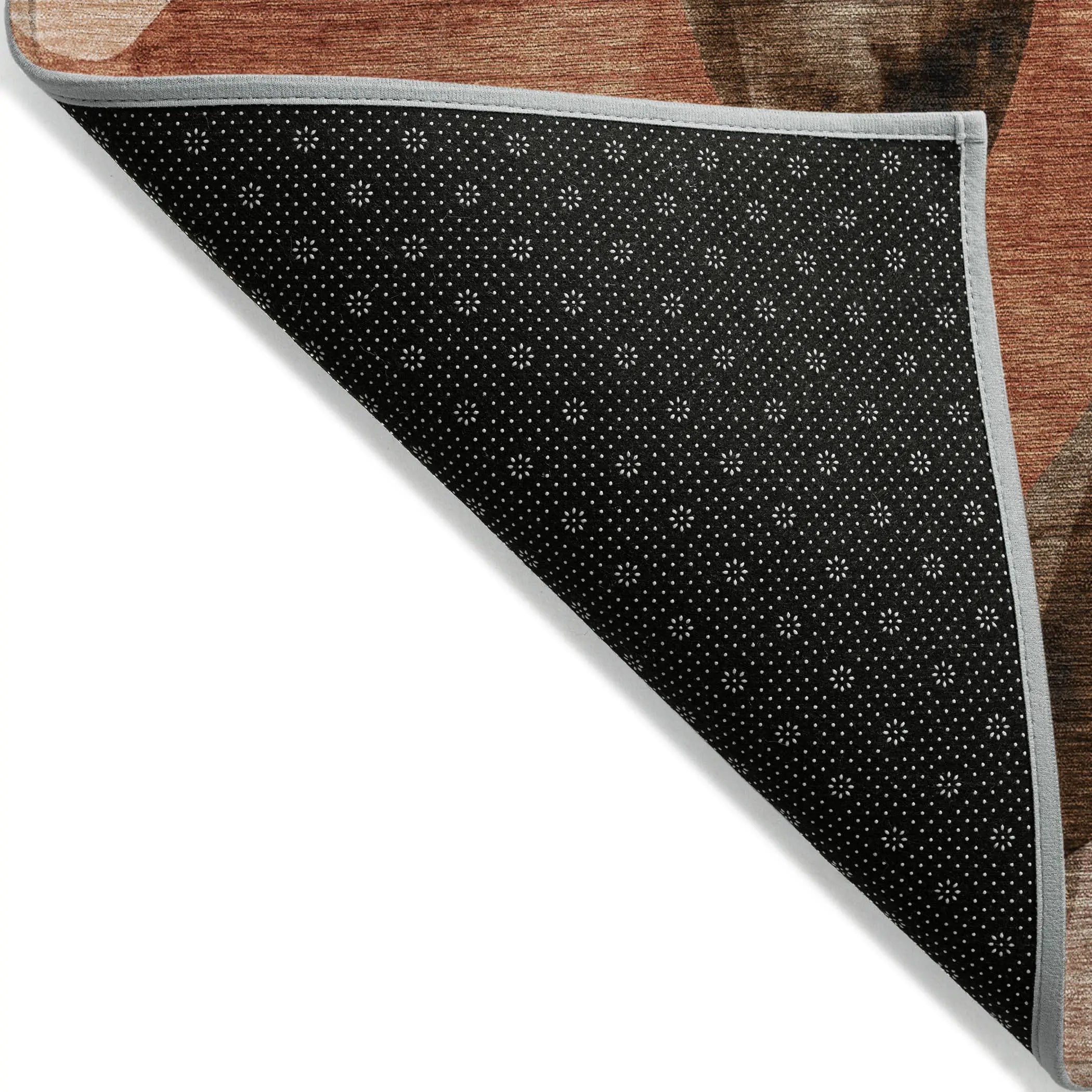 2' X 3' Chocolate Abstract Washable Non Skid Indoor Outdoor Area Rug - GreatEagleInc