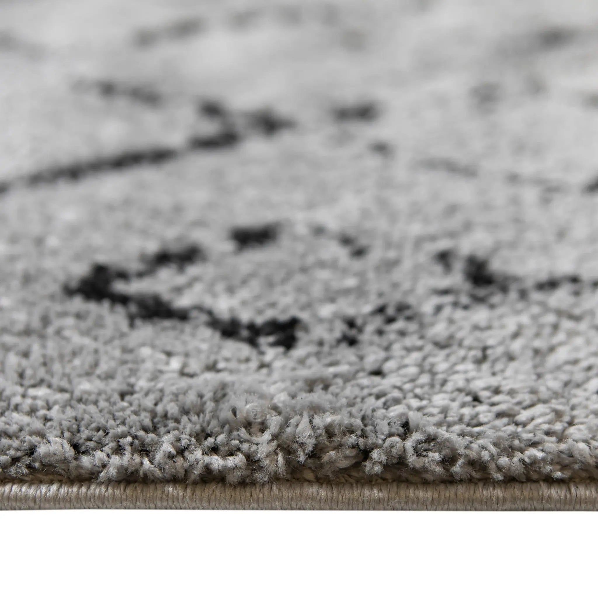 2' X 3' Gray And Black Geometric Shag Area Rug Homeroots Home Decor