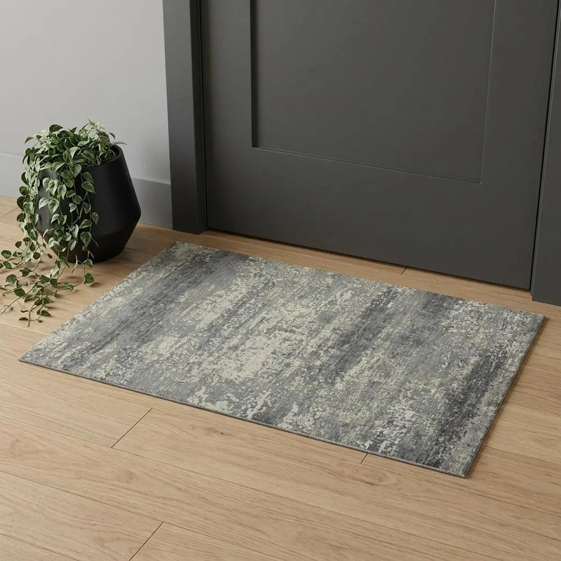 2' X 3' Gray And Ivory New Zealand Lambs Wool Abstract Hand Carved Handmade Area Rug Homeroots Home Decor
