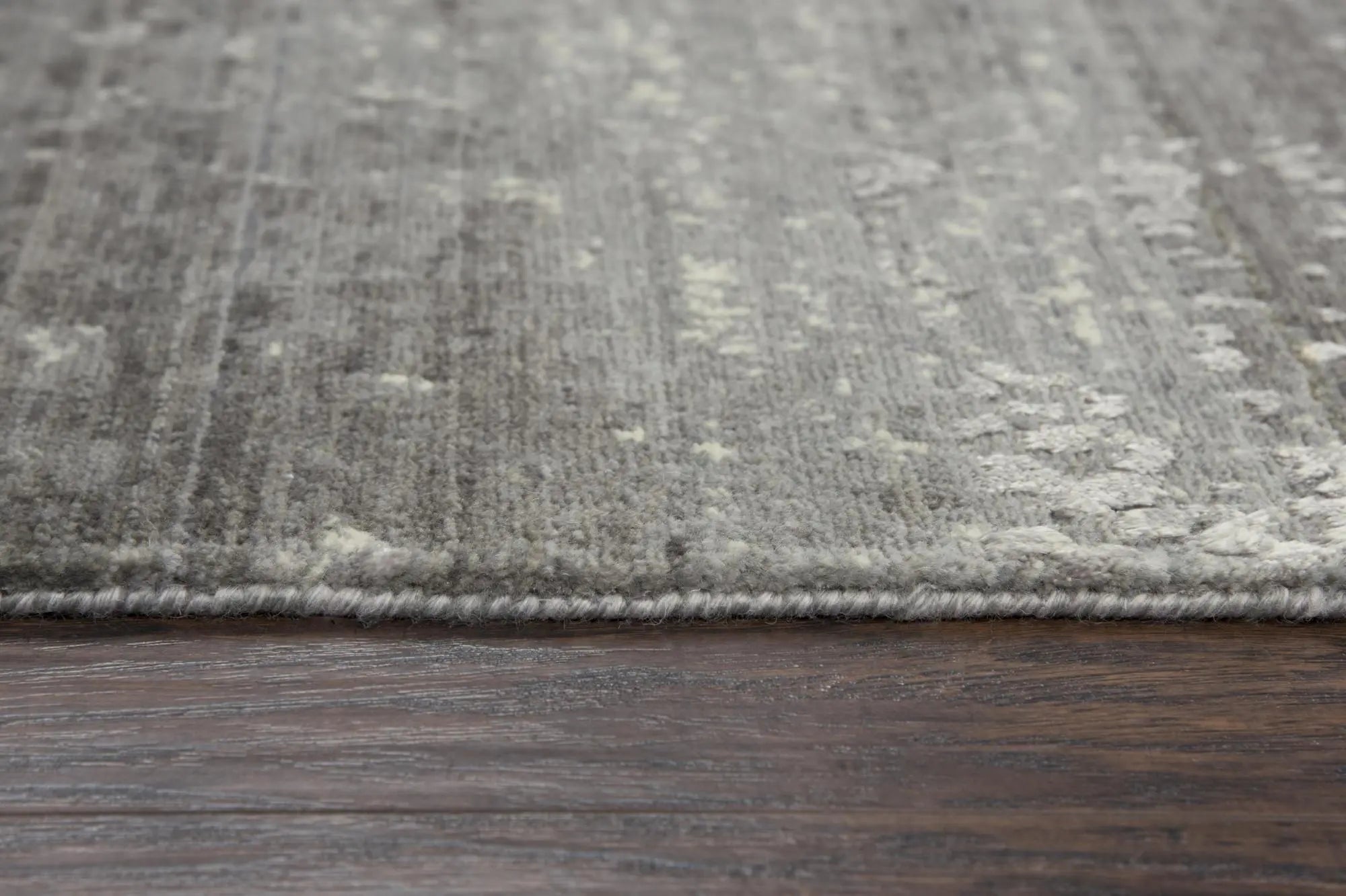 2' X 3' Gray And Ivory New Zealand Lambs Wool Abstract Hand Carved Handmade Area Rug Homeroots Home Decor