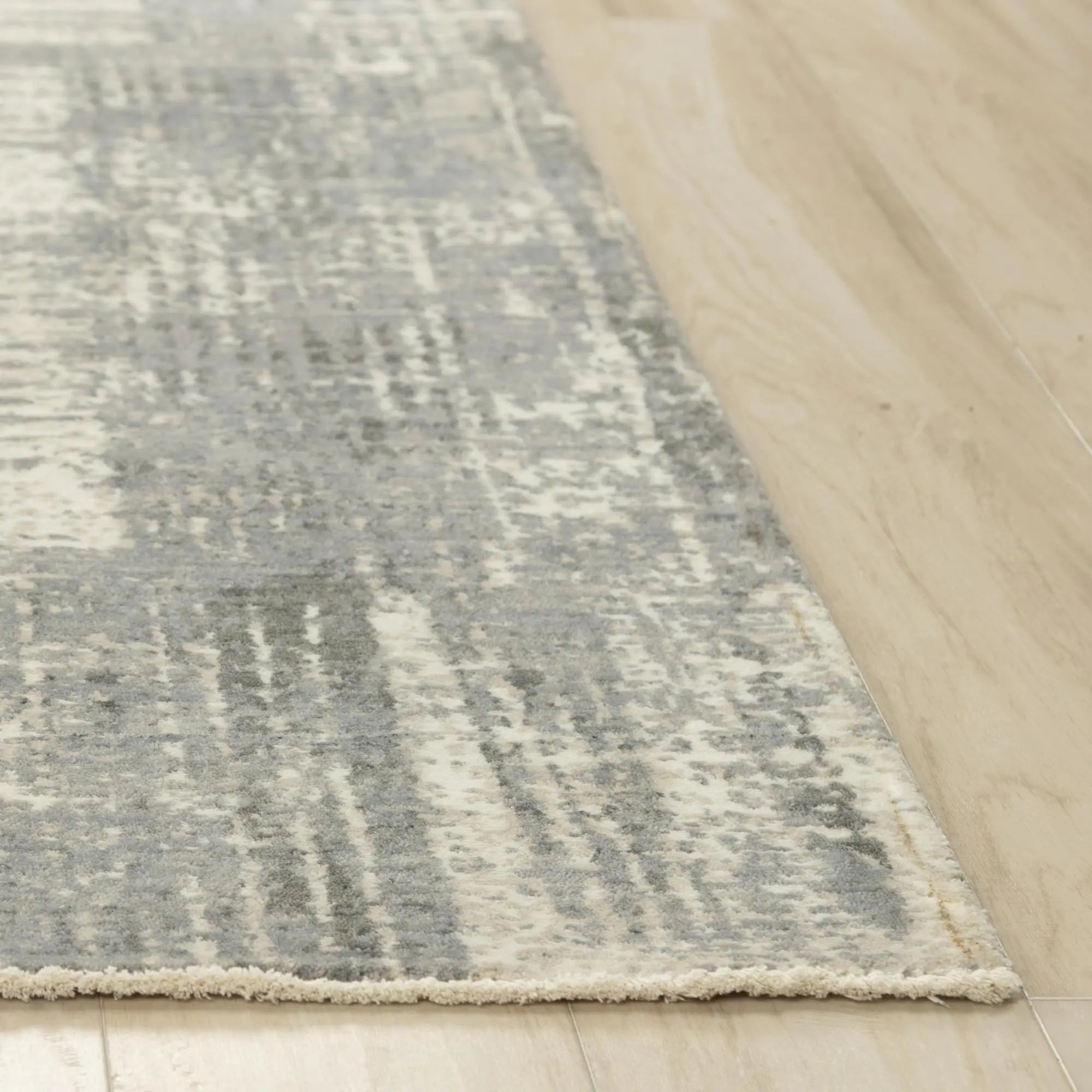 2' X 3' Gray And Light Gray New Zealand Lambs Wool Abstract Hand Carved Handmade Area Rug Homeroots Home Decor