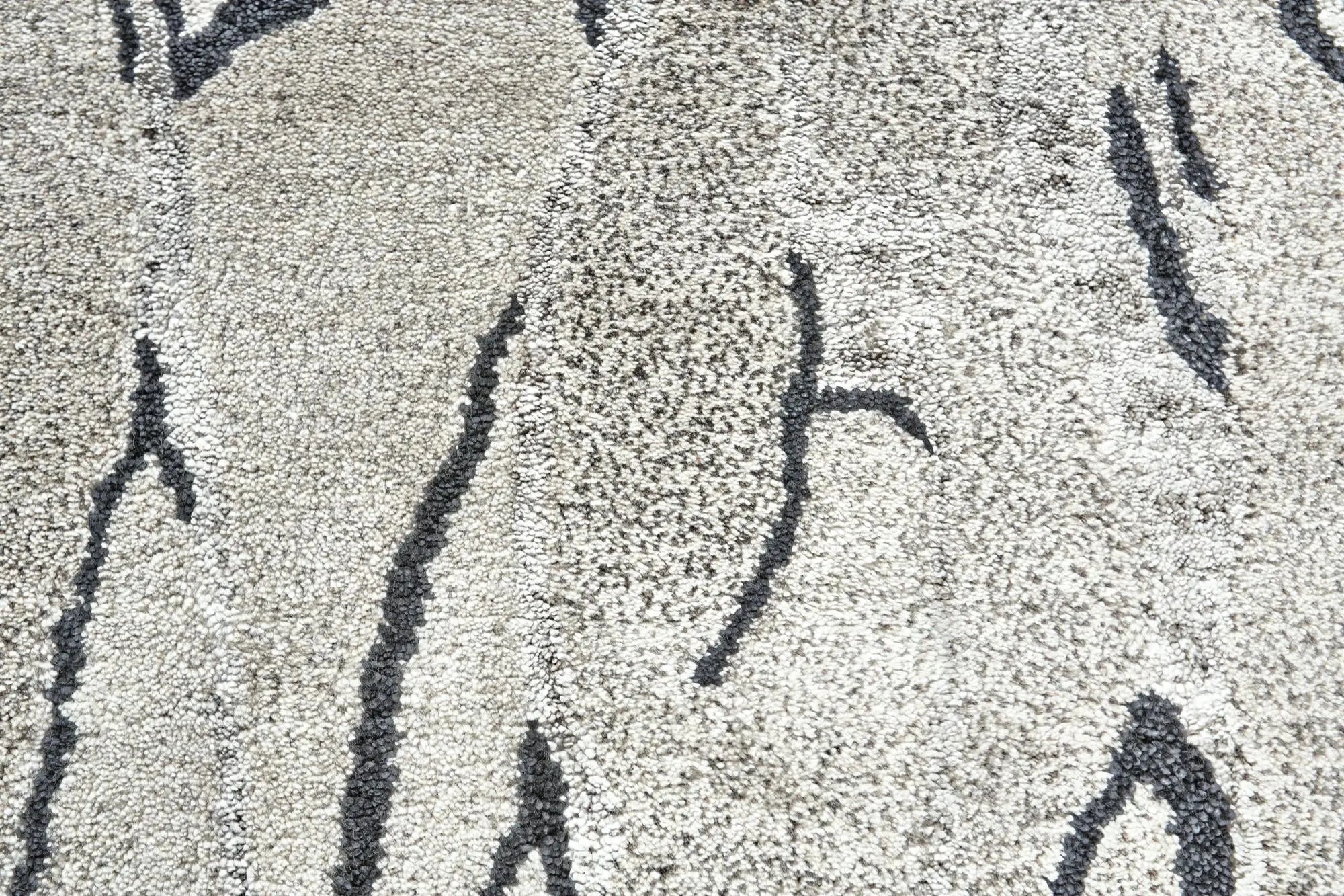 2' X 3' Gray Black And Silver Abstract Hand Tufted Area Rug Homeroots Home Decor