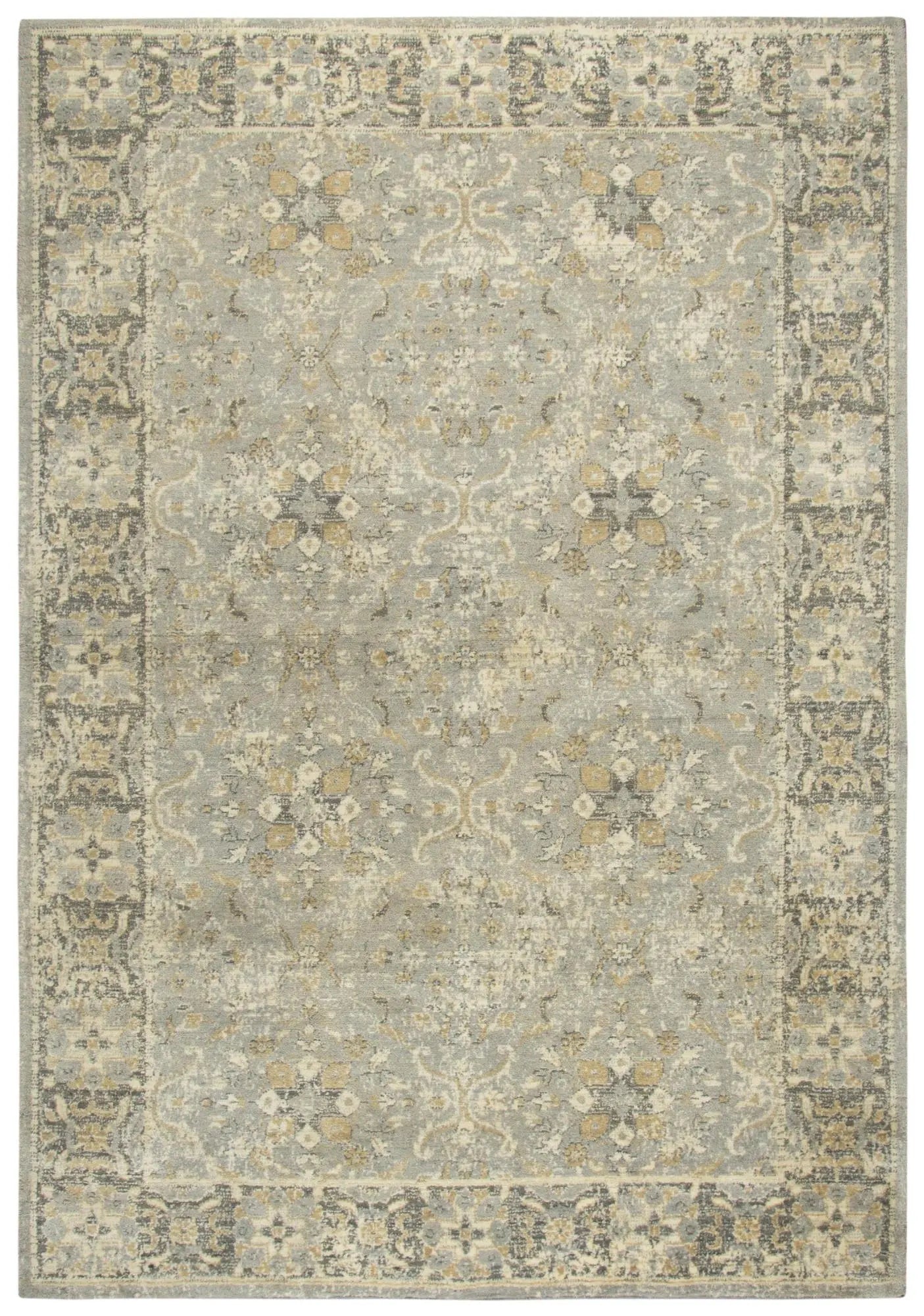 2' X 3' Gray Brown And Beige New Zealand Lambs Wool Oriental Hand Carved Handmade Area Rug Homeroots Home Decor