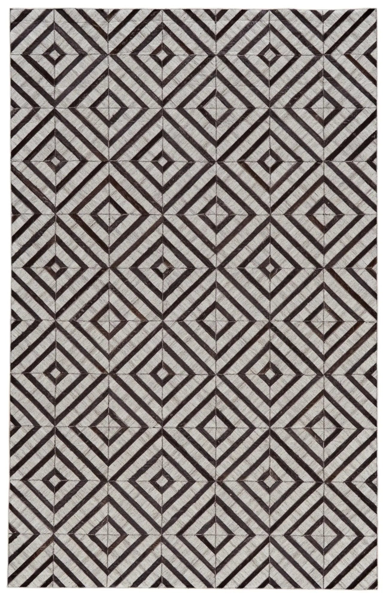 2' X 3' Gray Brown And Ivory Geometric Hand Woven Area Rug Homeroots Home Decor