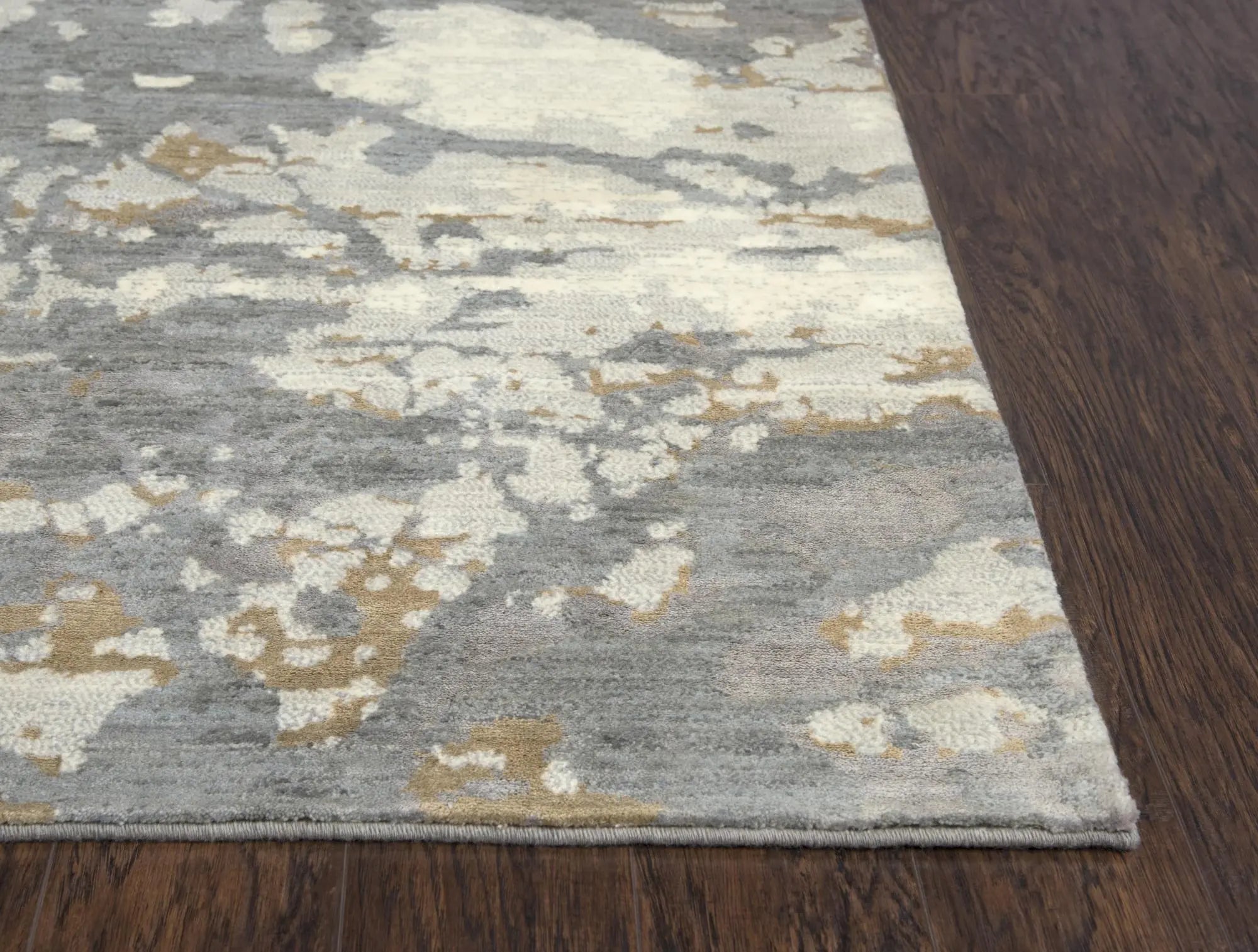 2' X 3' Gray Light Gray Beige And Ivory New Zealand Lambs Wool Abstract Hand Carved Handmade Area Rug Homeroots Home Decor