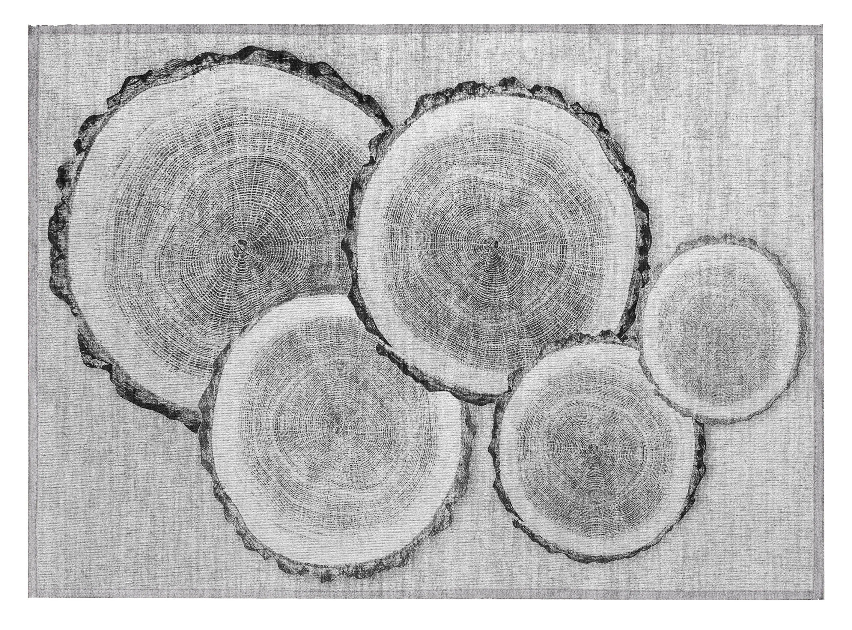 2' X 3' Gray and Black Faux Bois Washable Non Skid Indoor Outdoor Area Rug Homeroots Outdoor