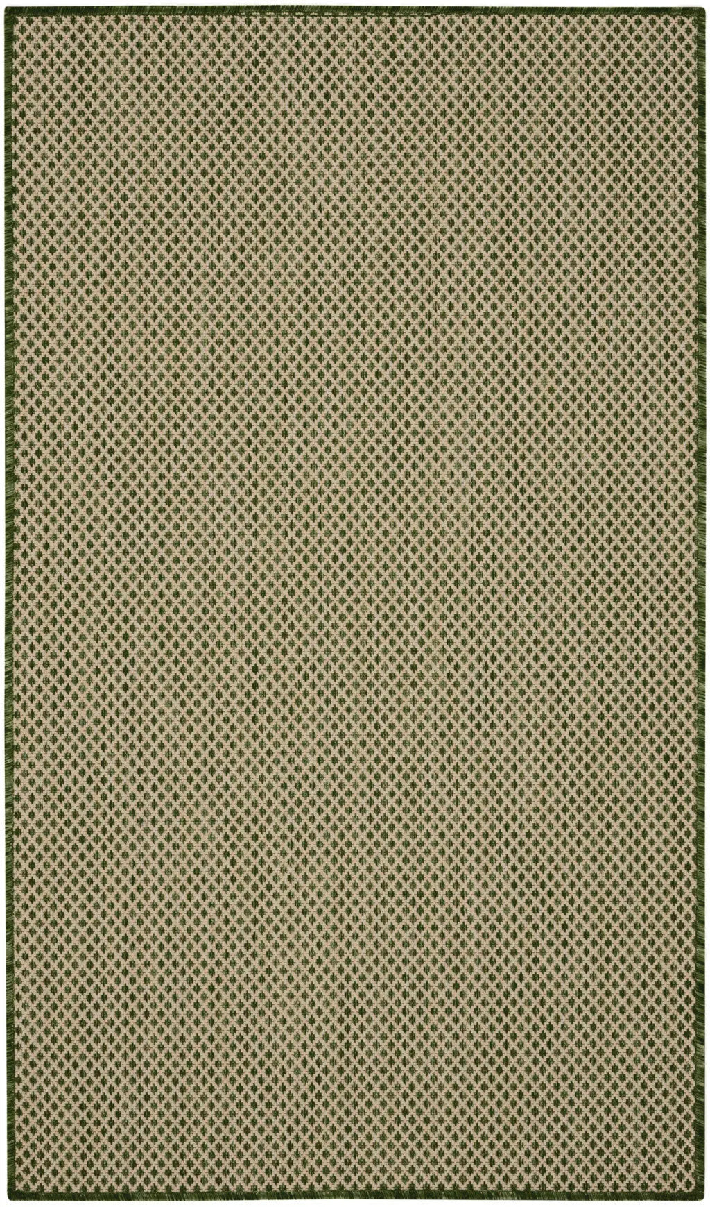 2' X 3' Green And Tan Geometric Indoor Outdoor Area Rug Homeroots Outdoor