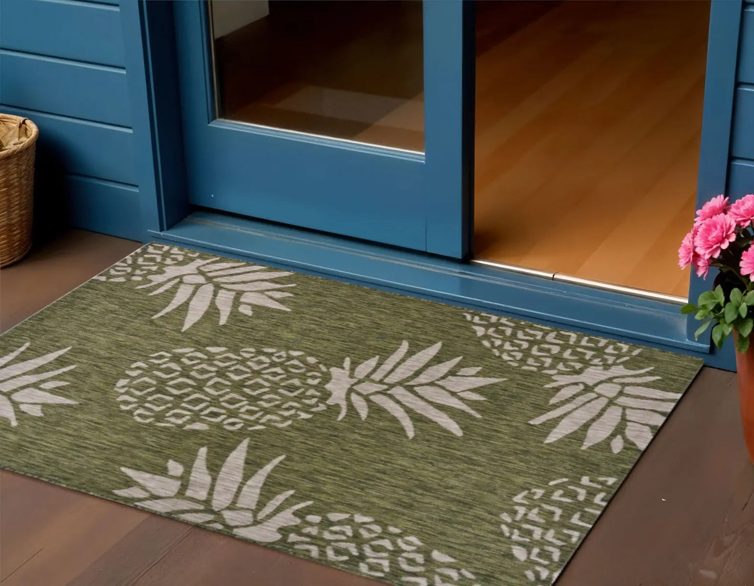 2' X 3' Green Indoor Outdoor Area Rug GreatEagleInc